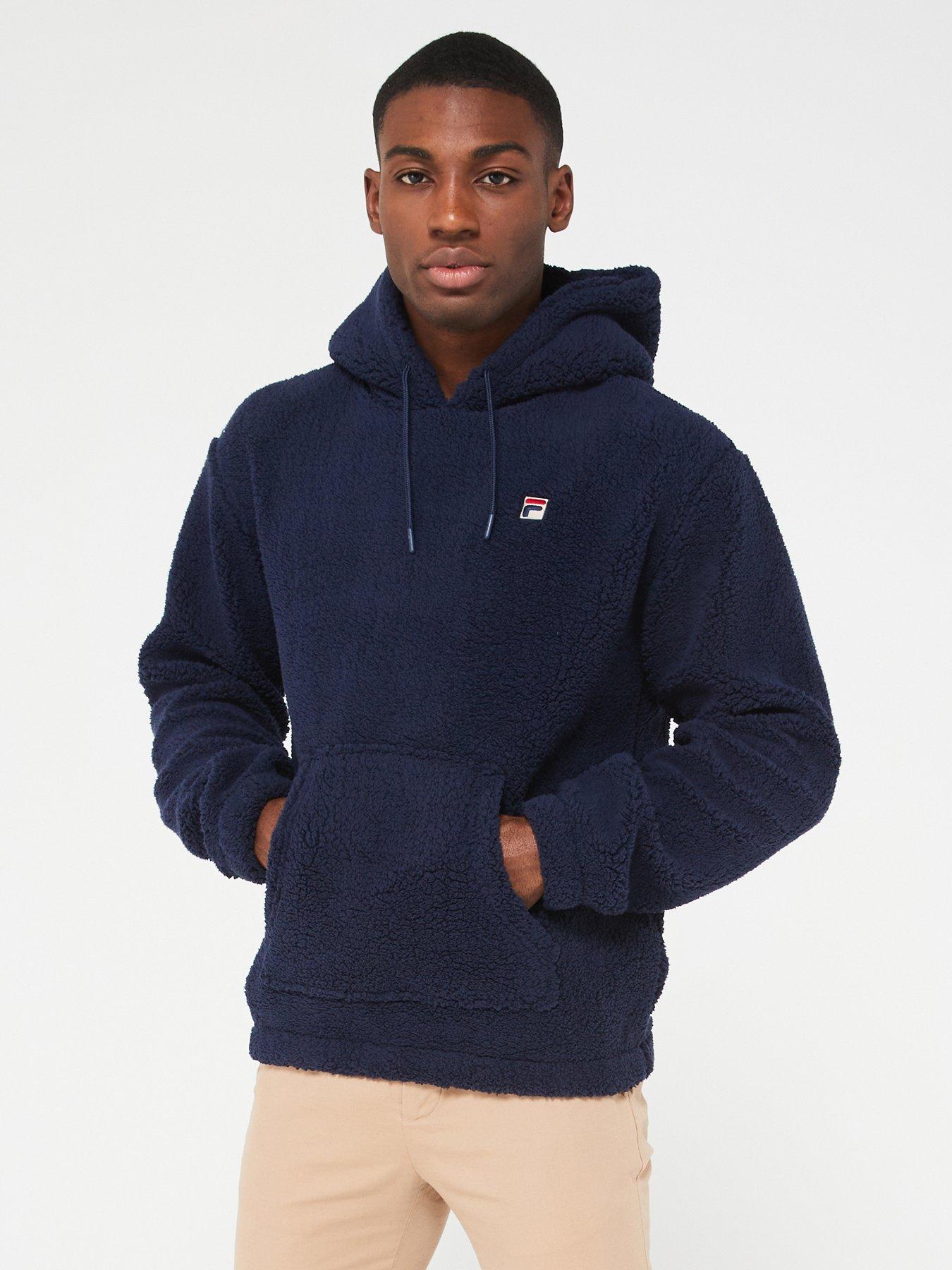 Fila navy blue hoodie best sale