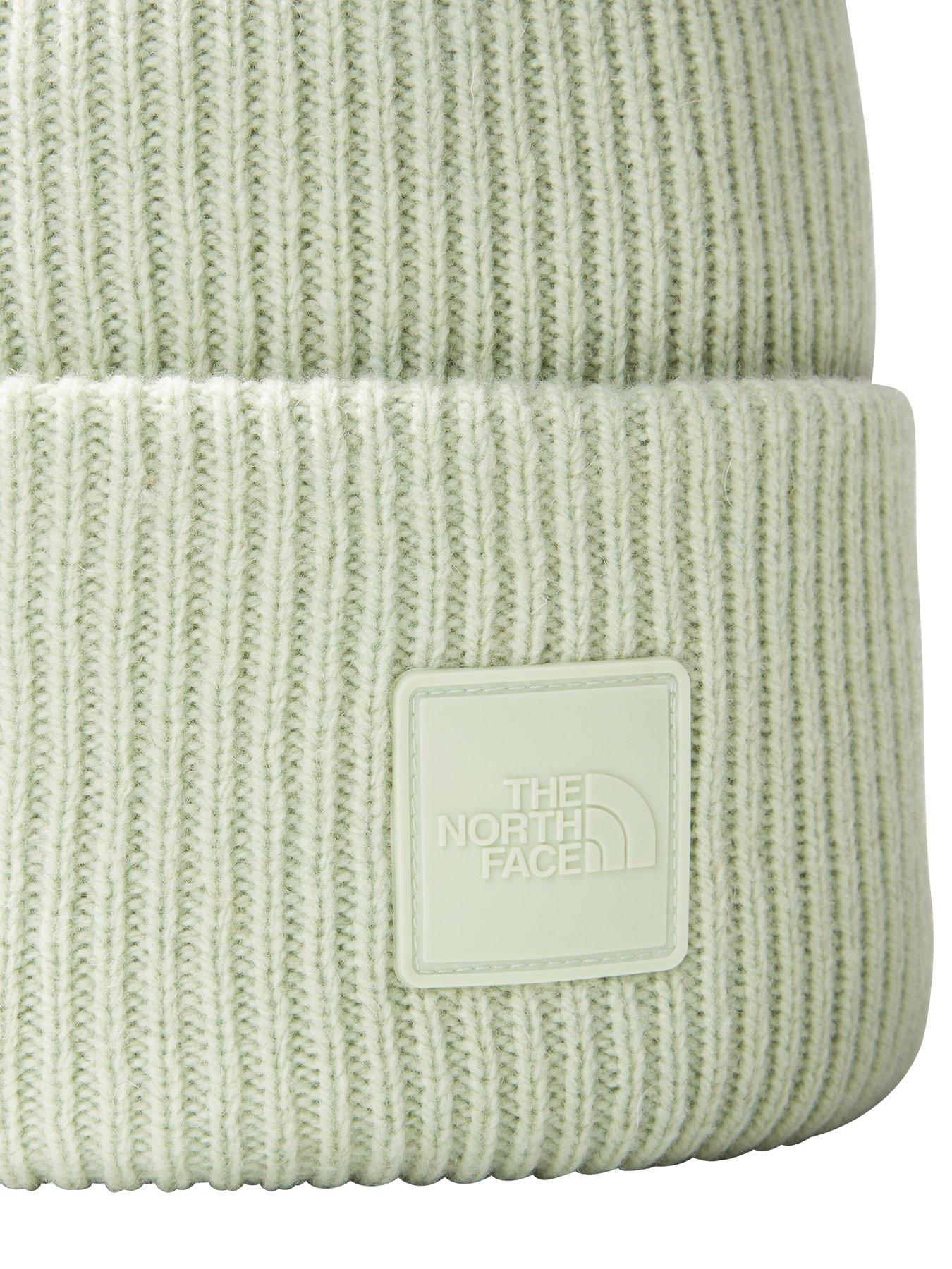 North face cheap green beanie