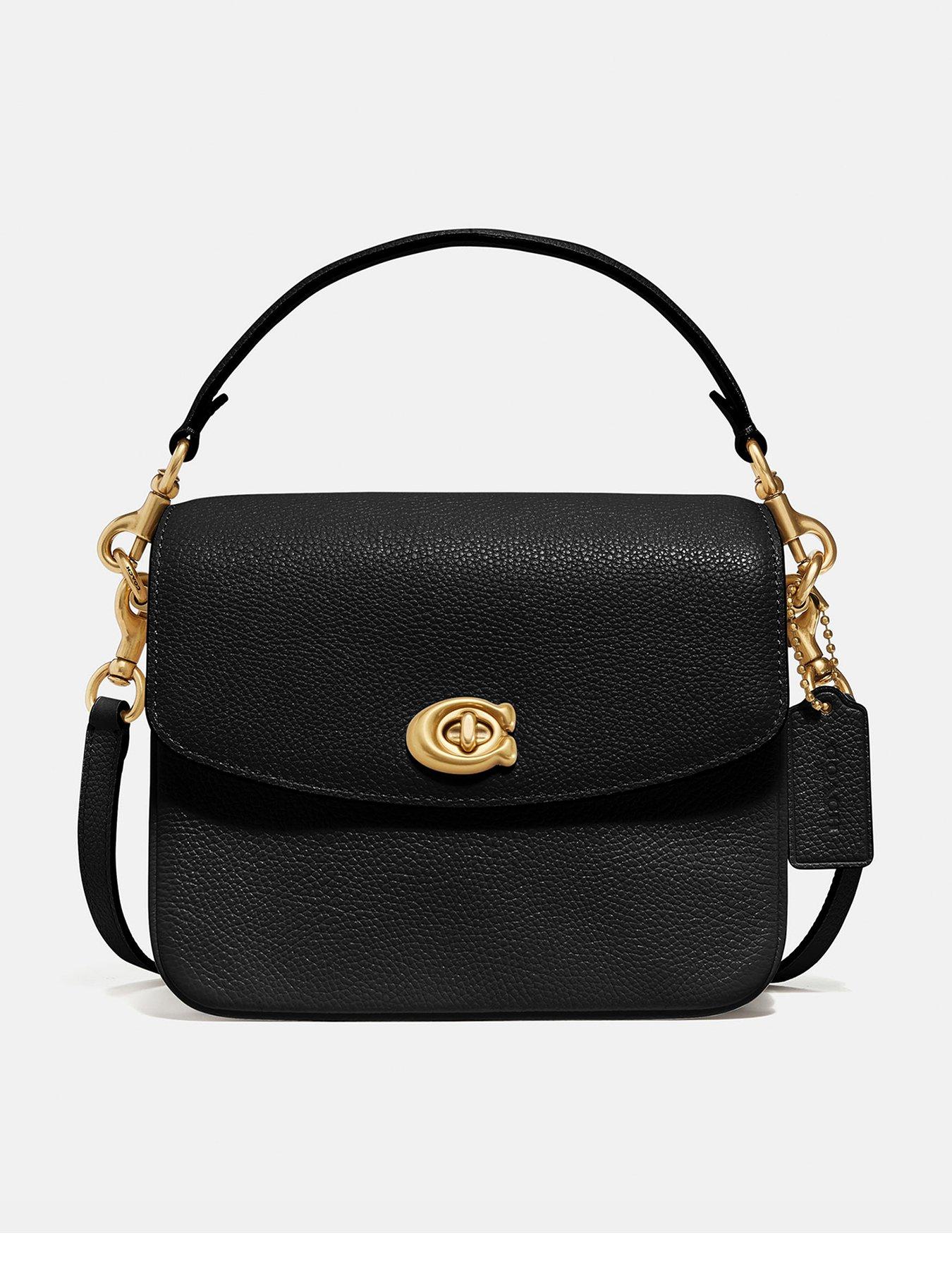 Cassie 19 Polished Pebbled Leather Cross body Bag Black