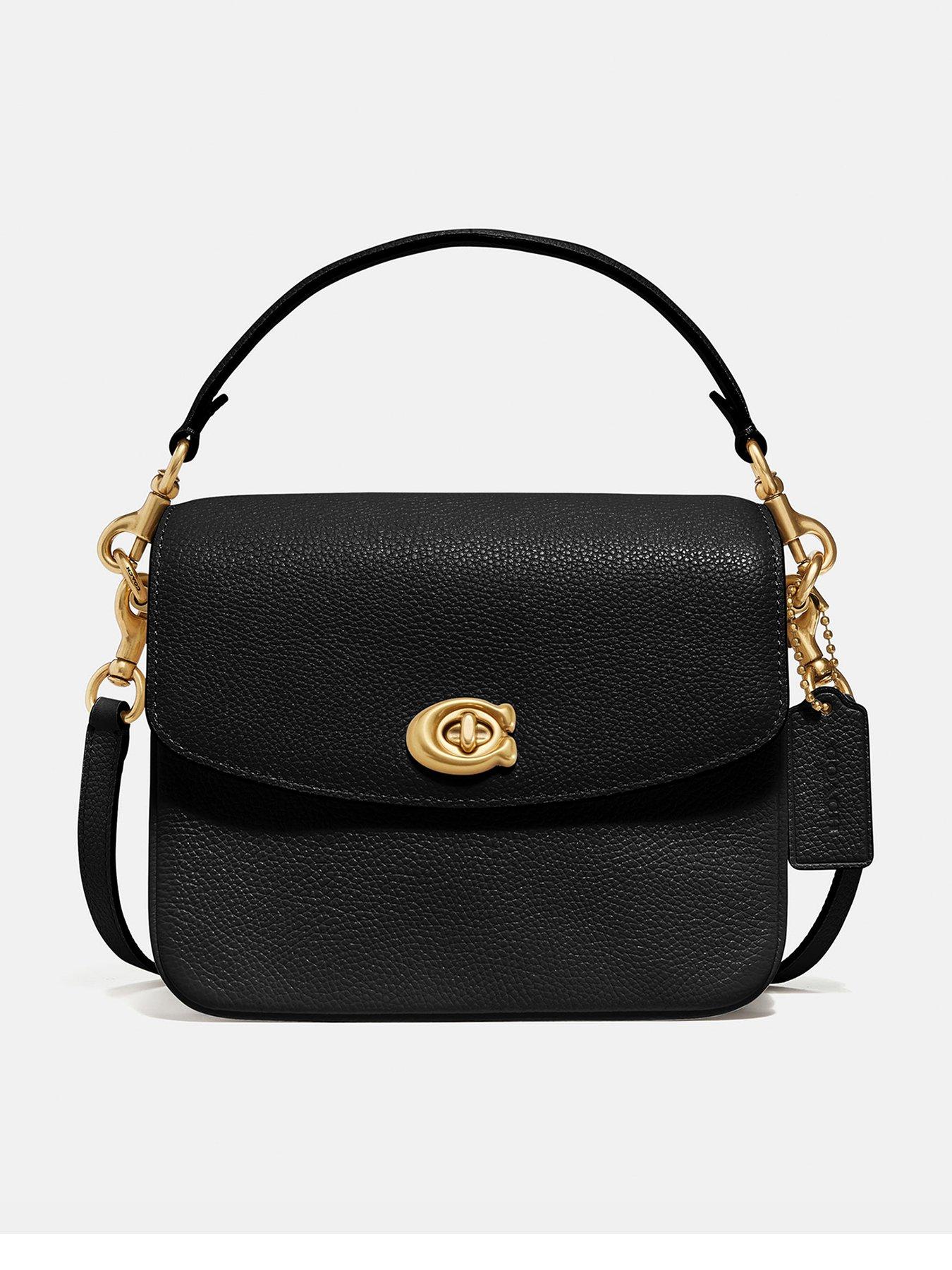 COACH Cassie 19 Polished Pebbled Leather Cross-body Bag Black
