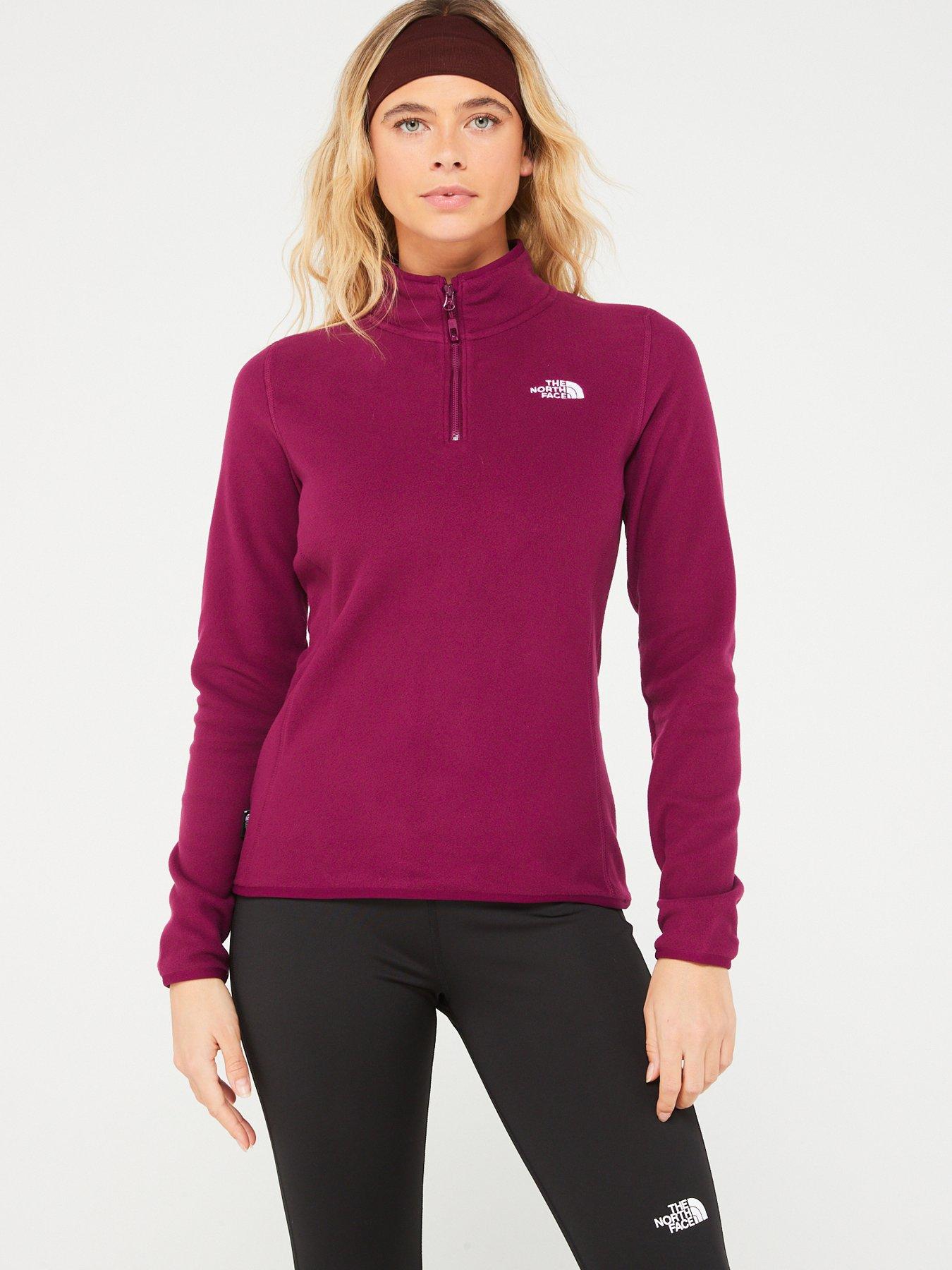 North face 100 glacier cheap quarter zip womens fleece