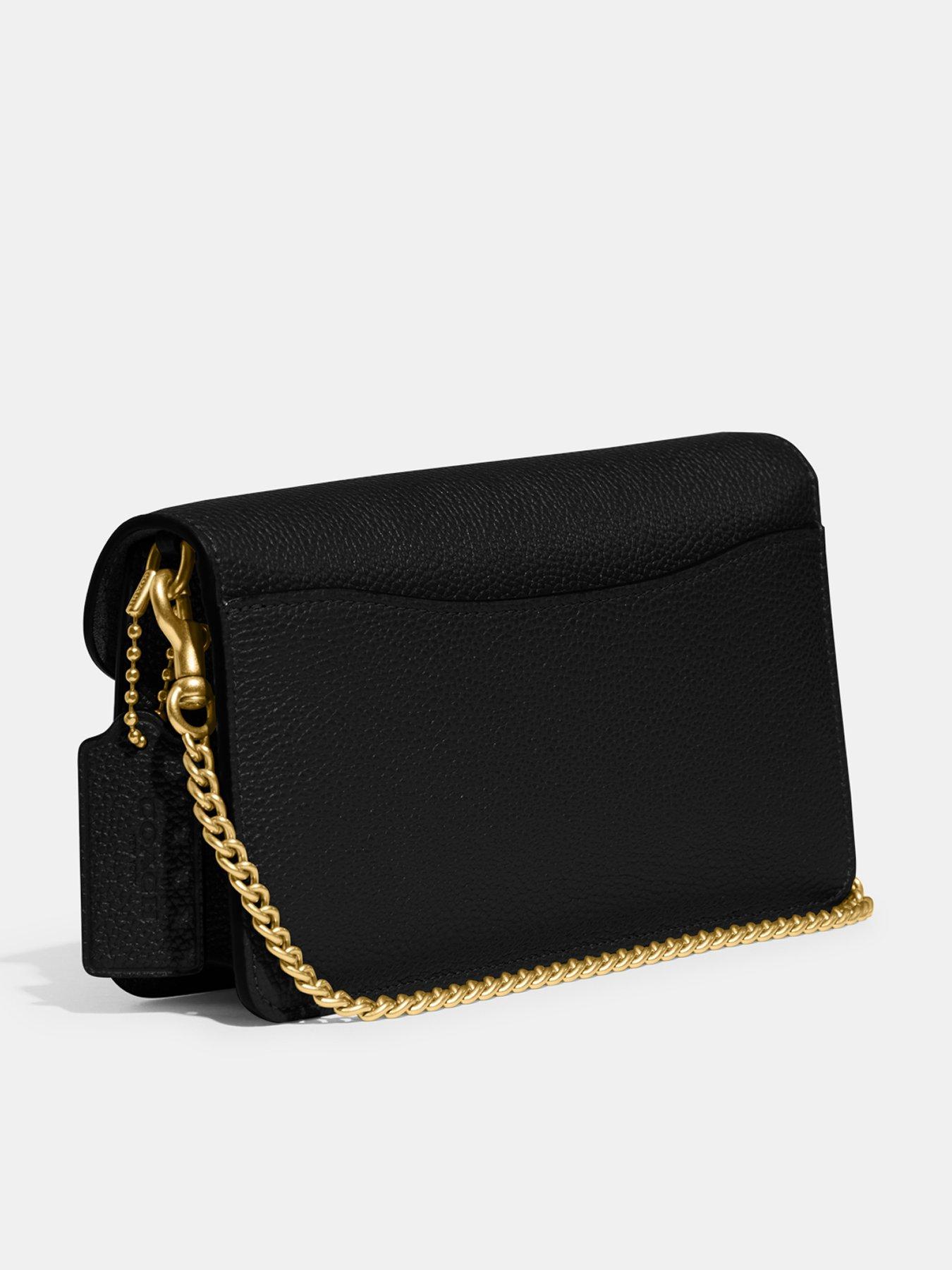 Image 3 of 5 of COACH Tabby Polished Pebble Chain Clutch Bag&nbsp;- Black
