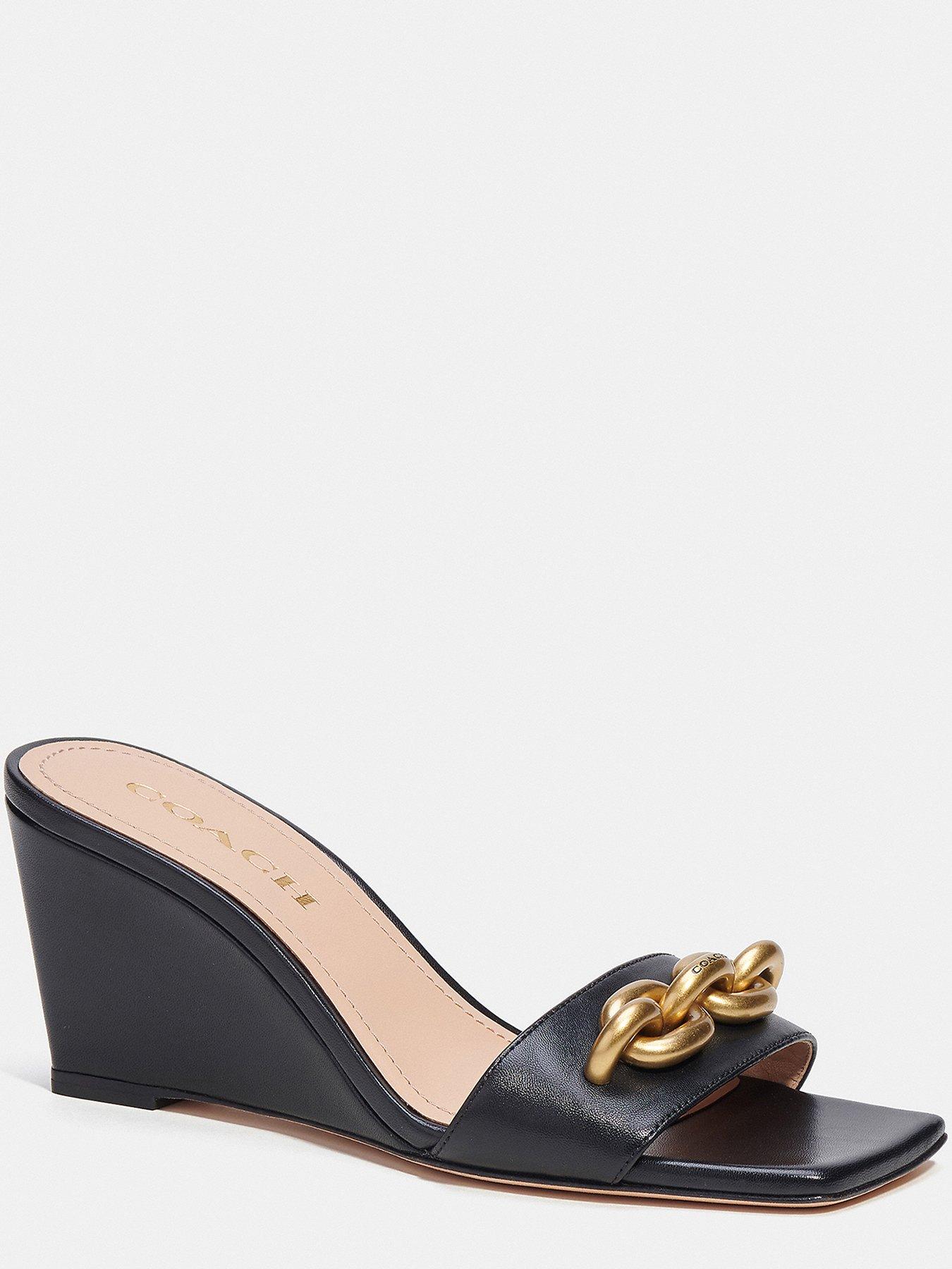 COACH Elsie Leather Wedge Black Very Ireland