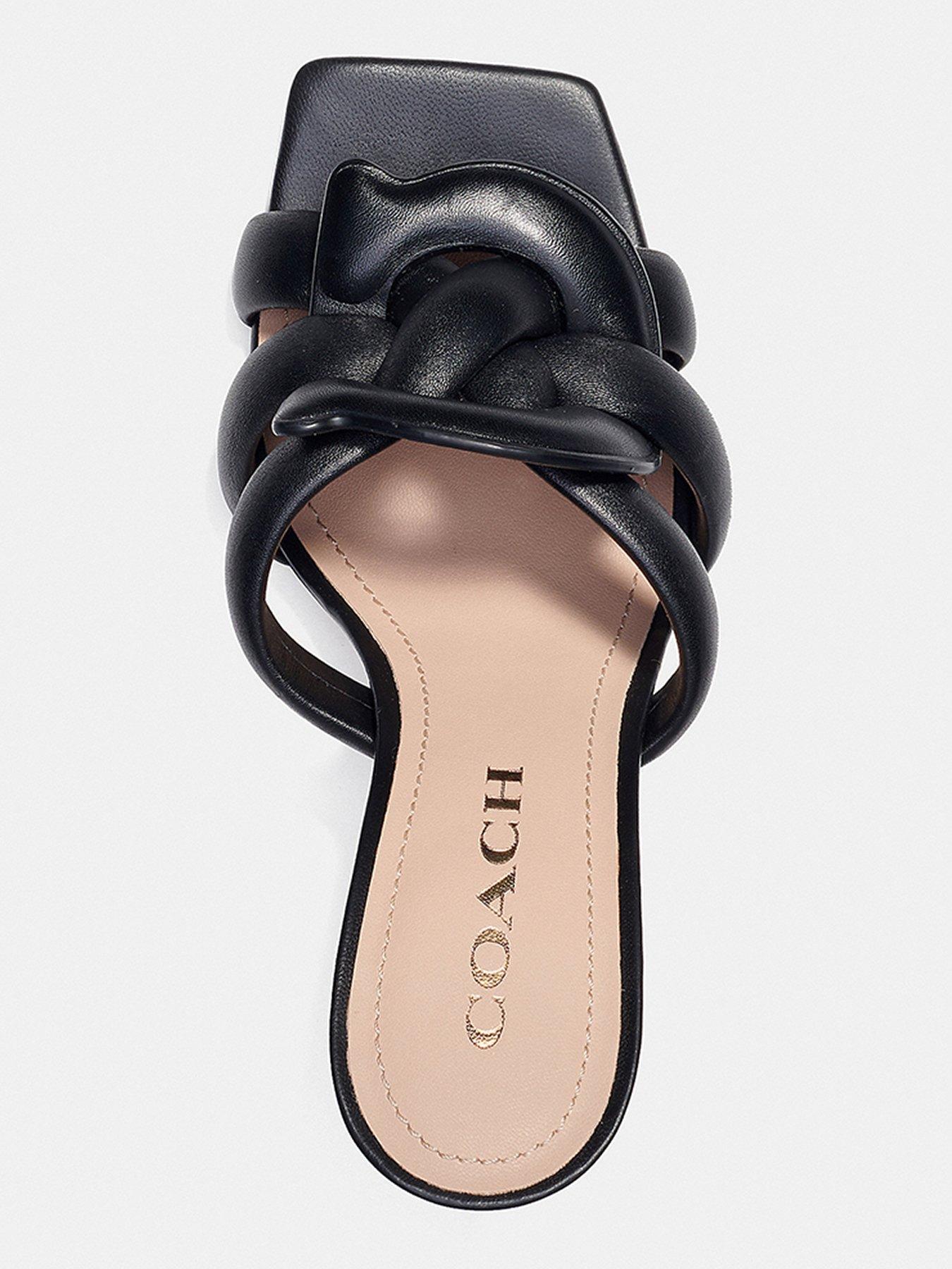 Coach leather sandals store