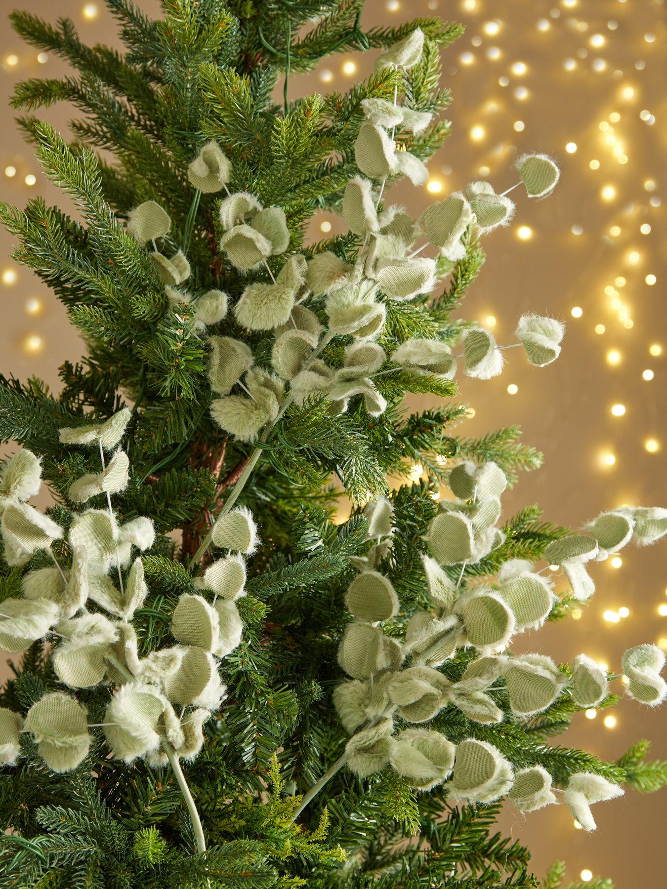 very-home-set-of-3-faux-fur-eucalyptus-christmas-tree-picks