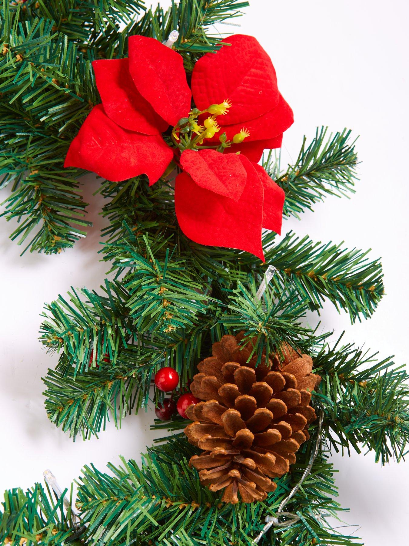 everyday-6ftnbsppoinsettia-pre-lit-christmasnbspgarland-reddetail