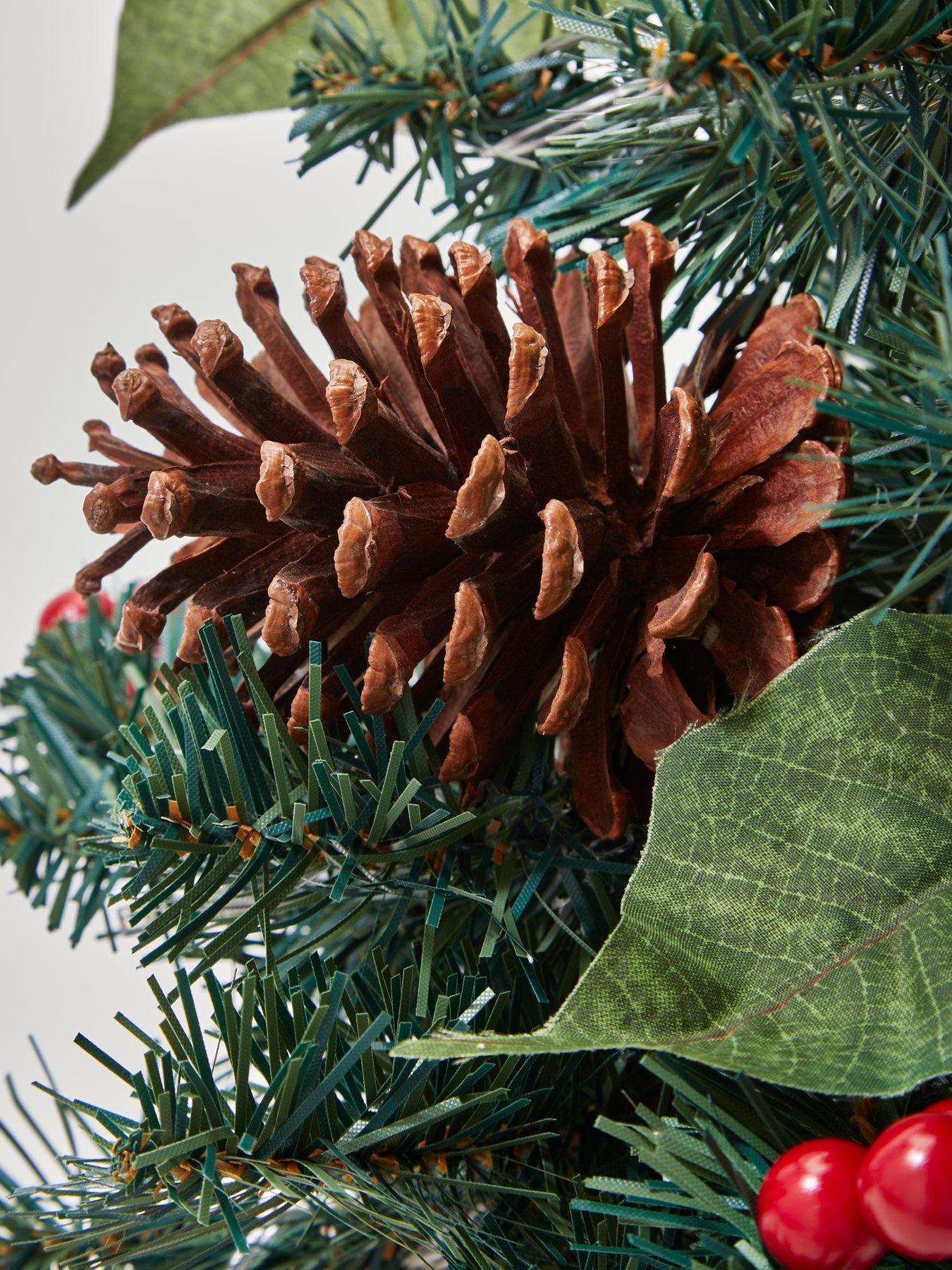 everyday-24-inchnbsppoinsettia-table-top-pre-lit-christmas-treedetail