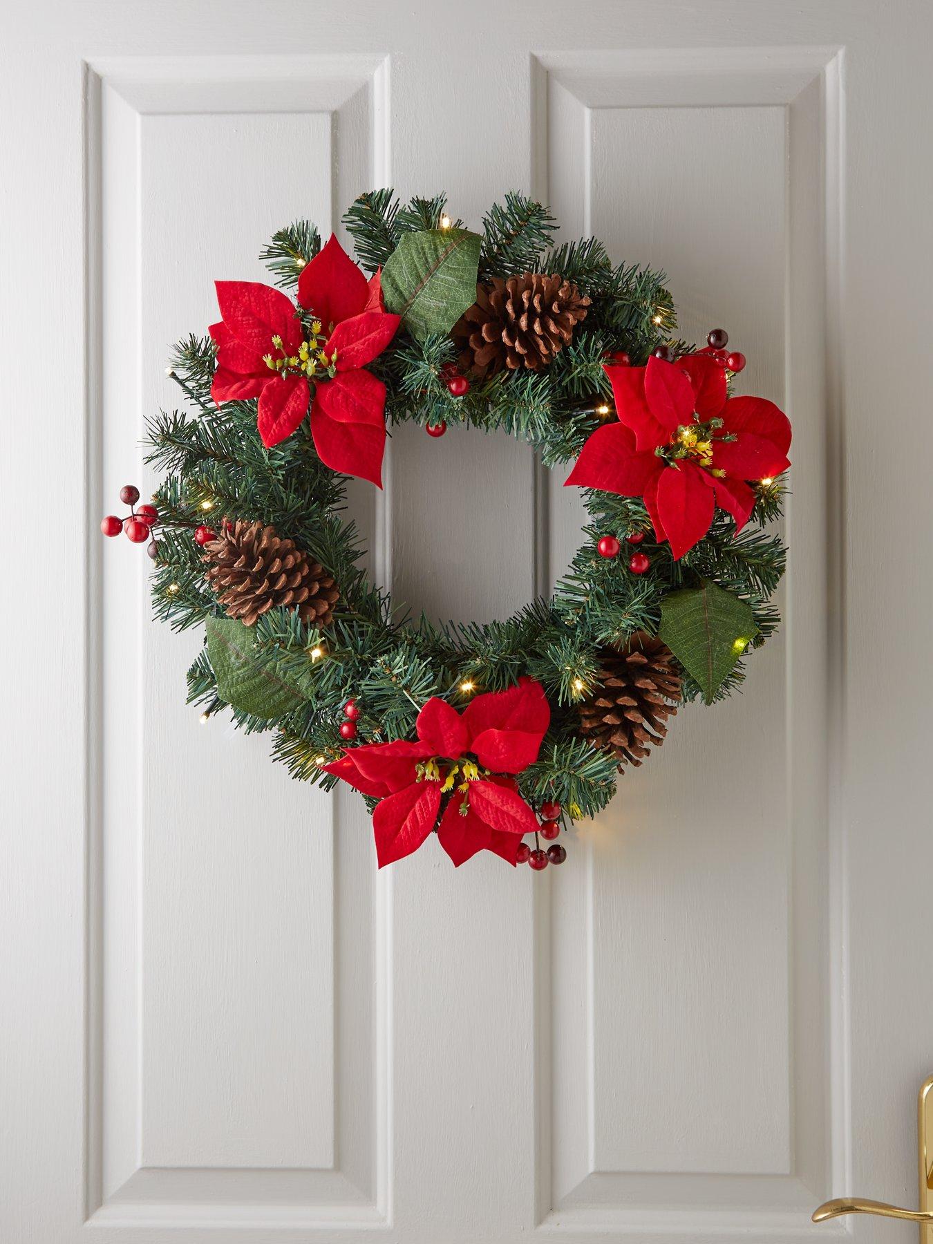 Proper Peony Boys Red Jon Jon - Embroidered Yuletide Christmas Wreath