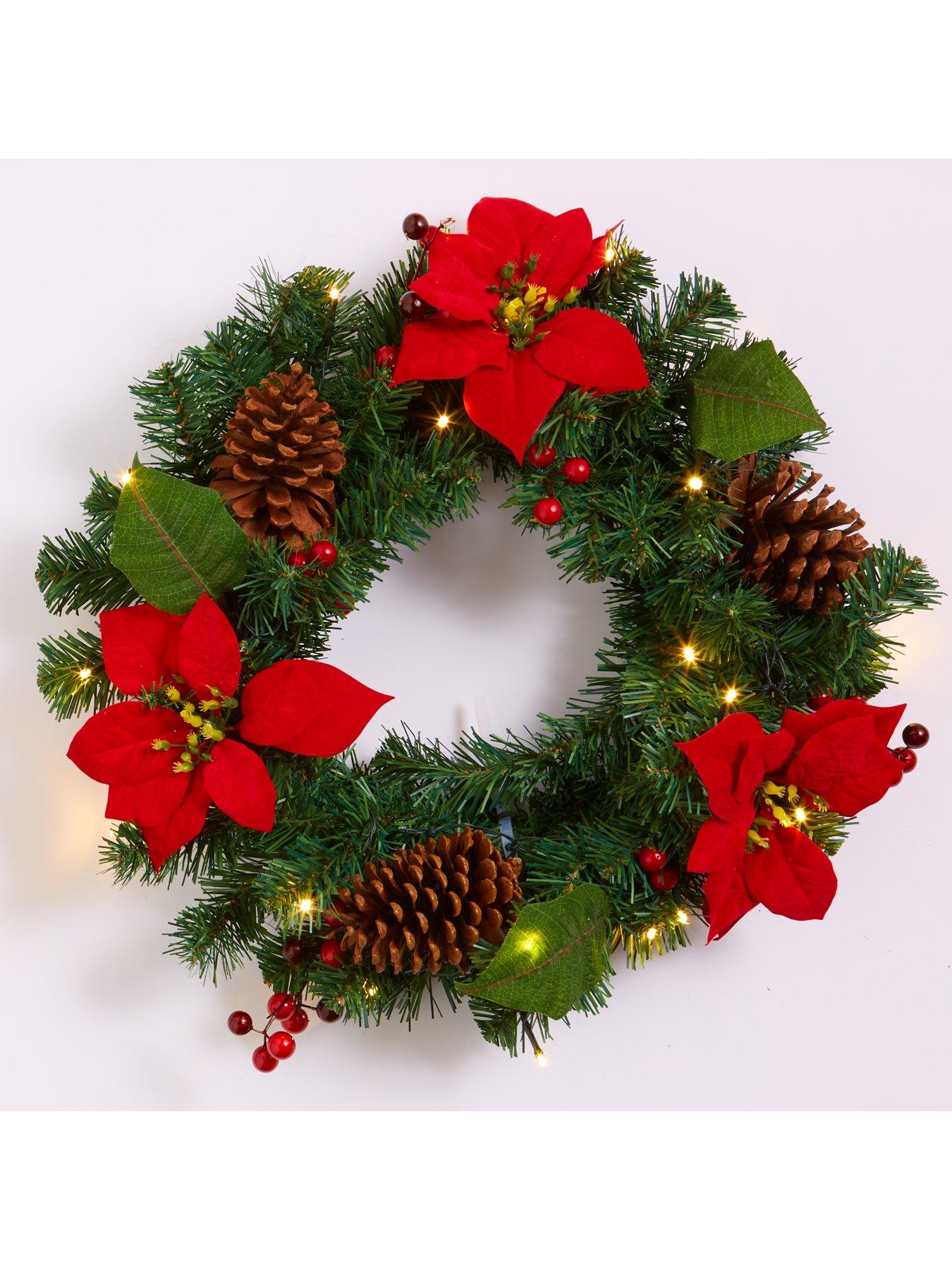 everyday-poinsettia-pre-lit-christmas-wreath-redback