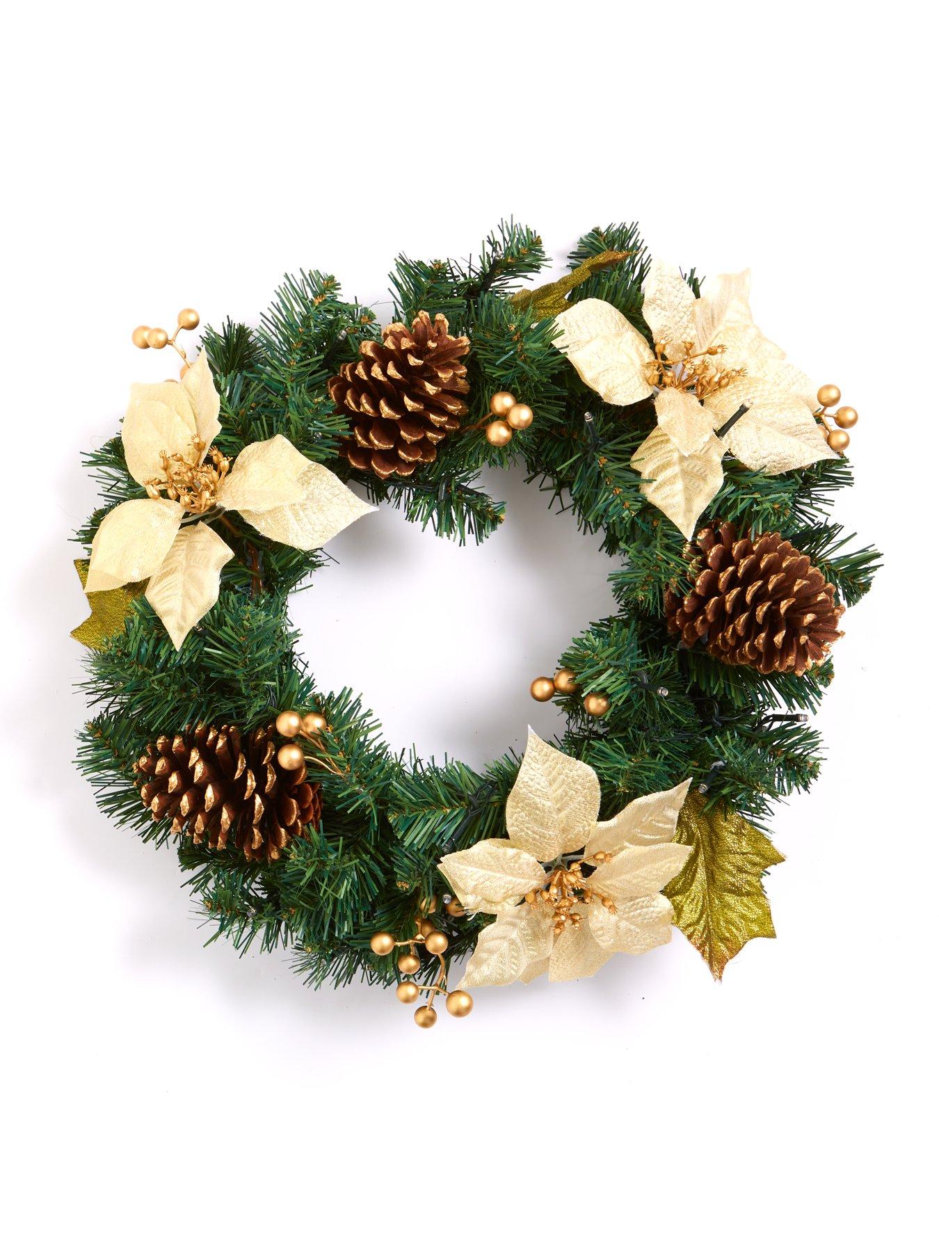 everyday-poinsettia-pre-lit-christmas-wreath-goldstillFront