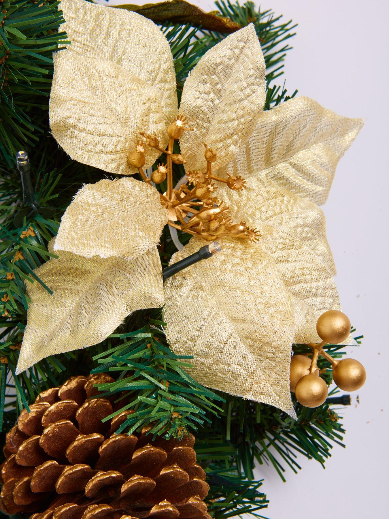 everyday-poinsettia-pre-lit-christmas-wreath-golddetail