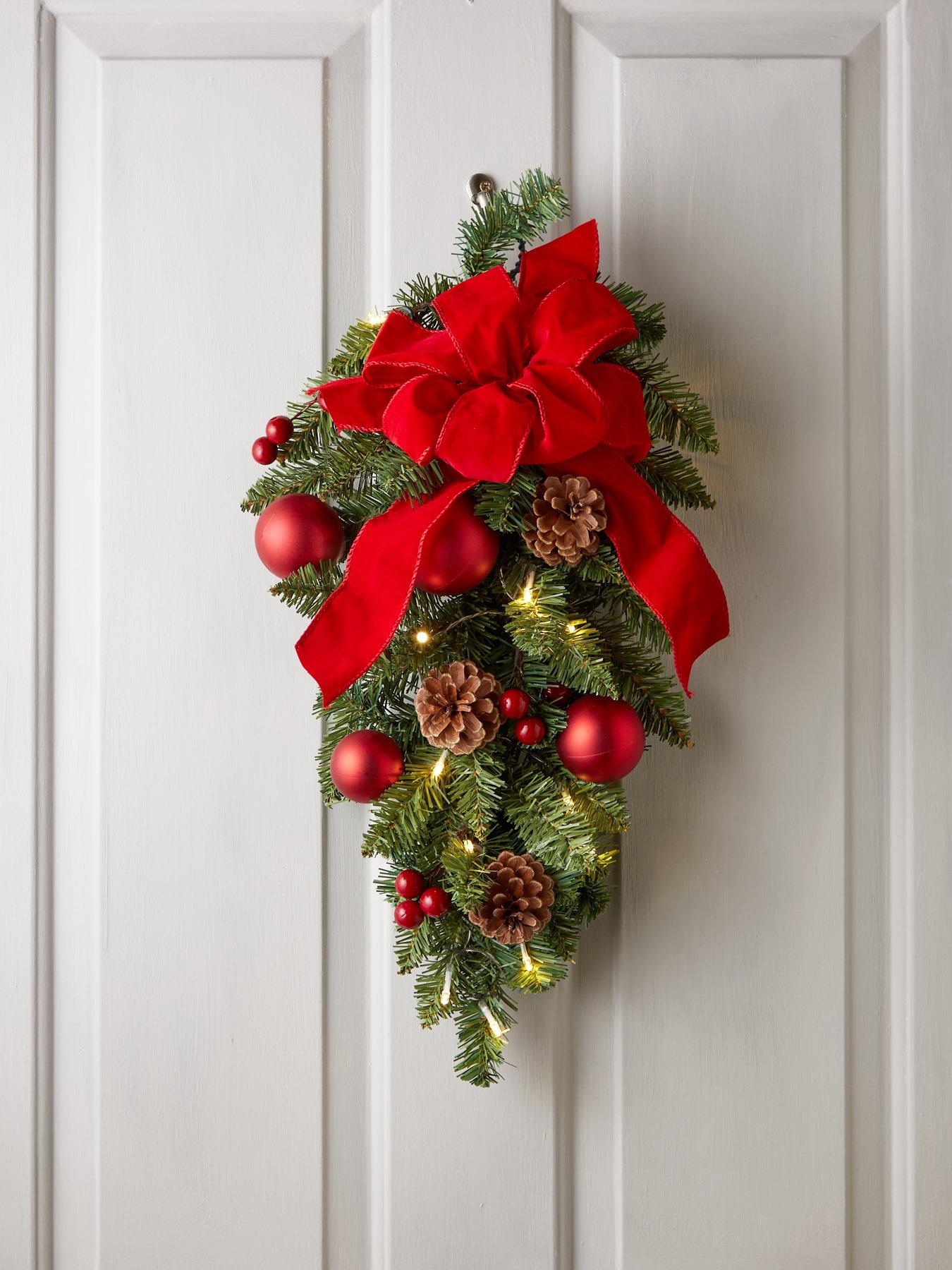 very-home-bows-and-baubles-teardropnbsplit-christmas-wreathdoor-hanger