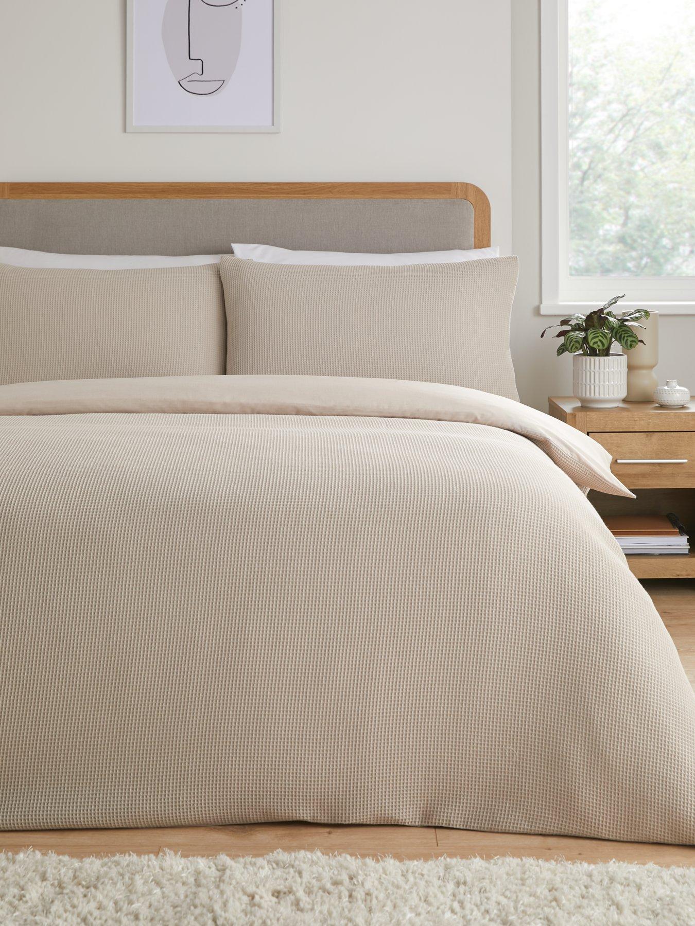 Image 1 of 5 of The Very Collection Waffle Duvet Cover Set - Natural