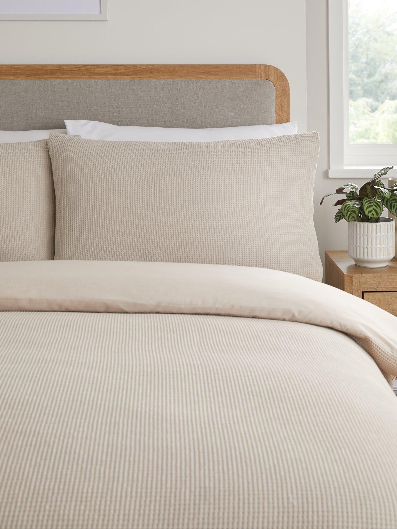 Image 3 of 5 of The Very Collection Waffle Duvet Cover Set - Natural