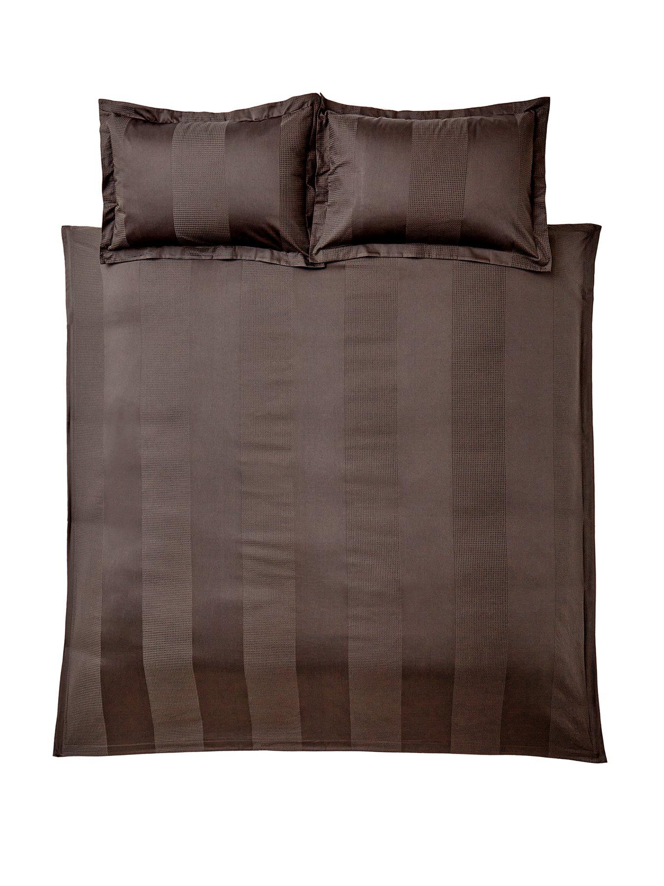 very-home-waffle-stripe-duvet-cover-set-charcoalstillFront