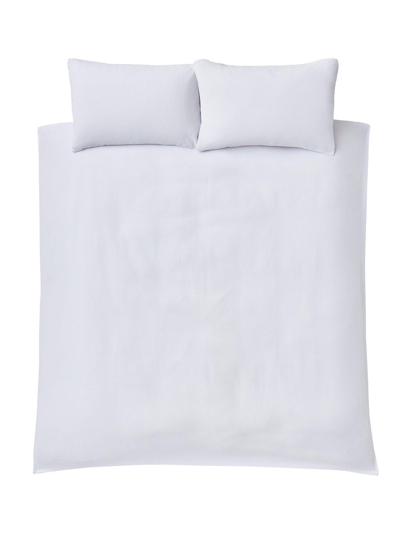 Image 2 of 5 of The Very Collection Waffle Duvet Cover Set - White