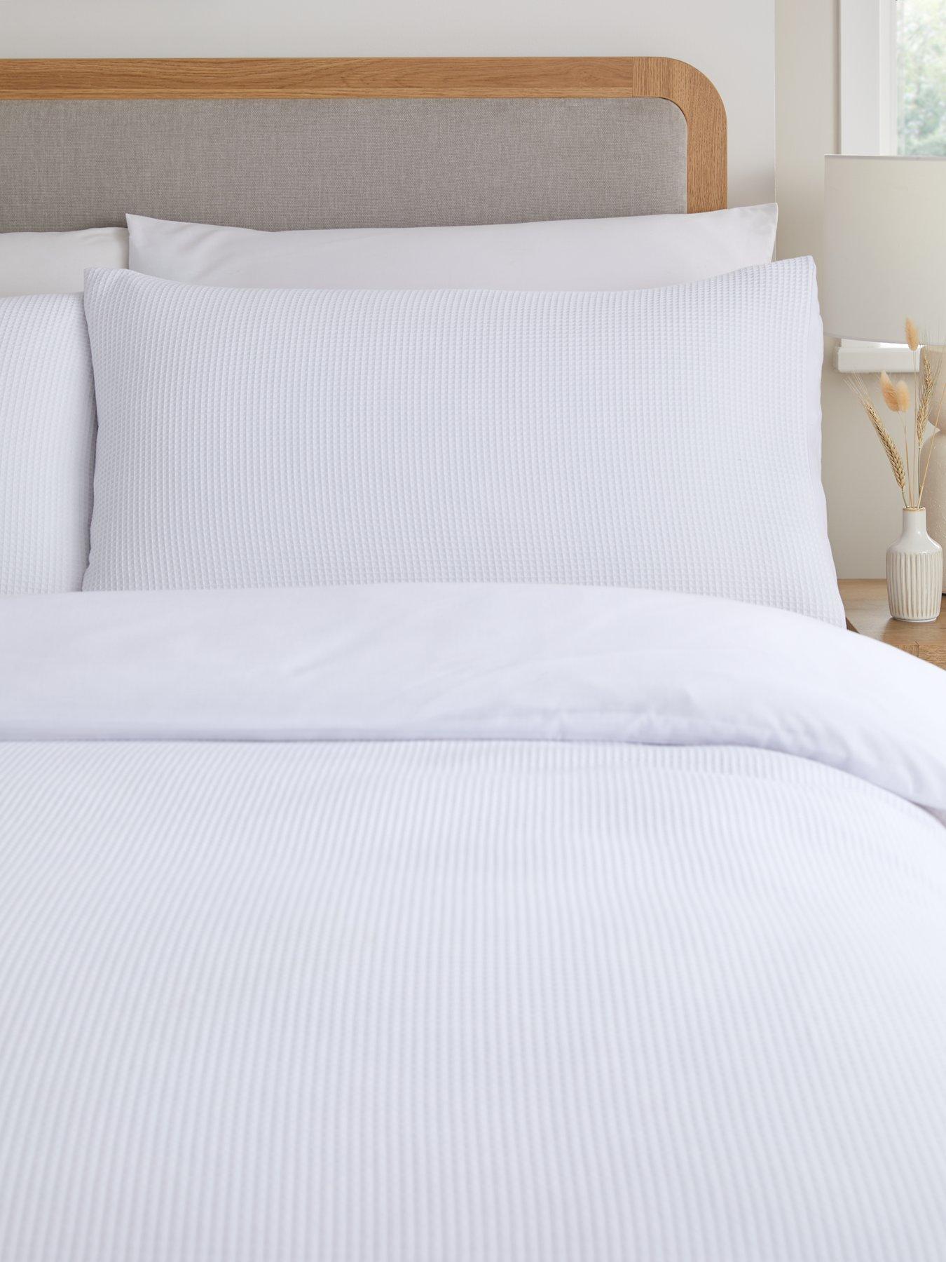 Image 3 of 5 of The Very Collection Waffle Duvet Cover Set - White