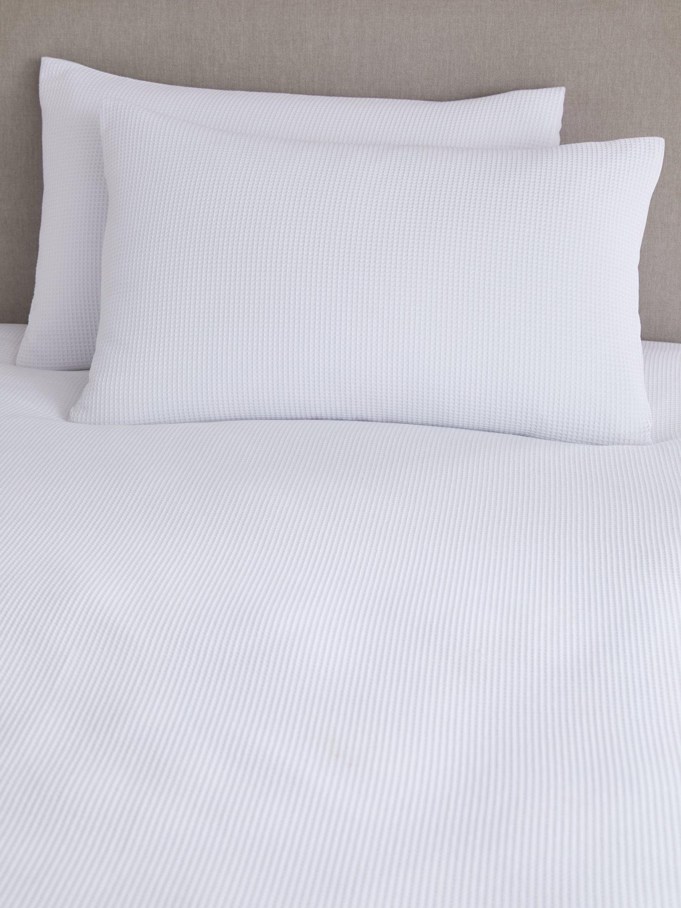 Image 5 of 5 of The Very Collection Waffle Duvet Cover Set - White