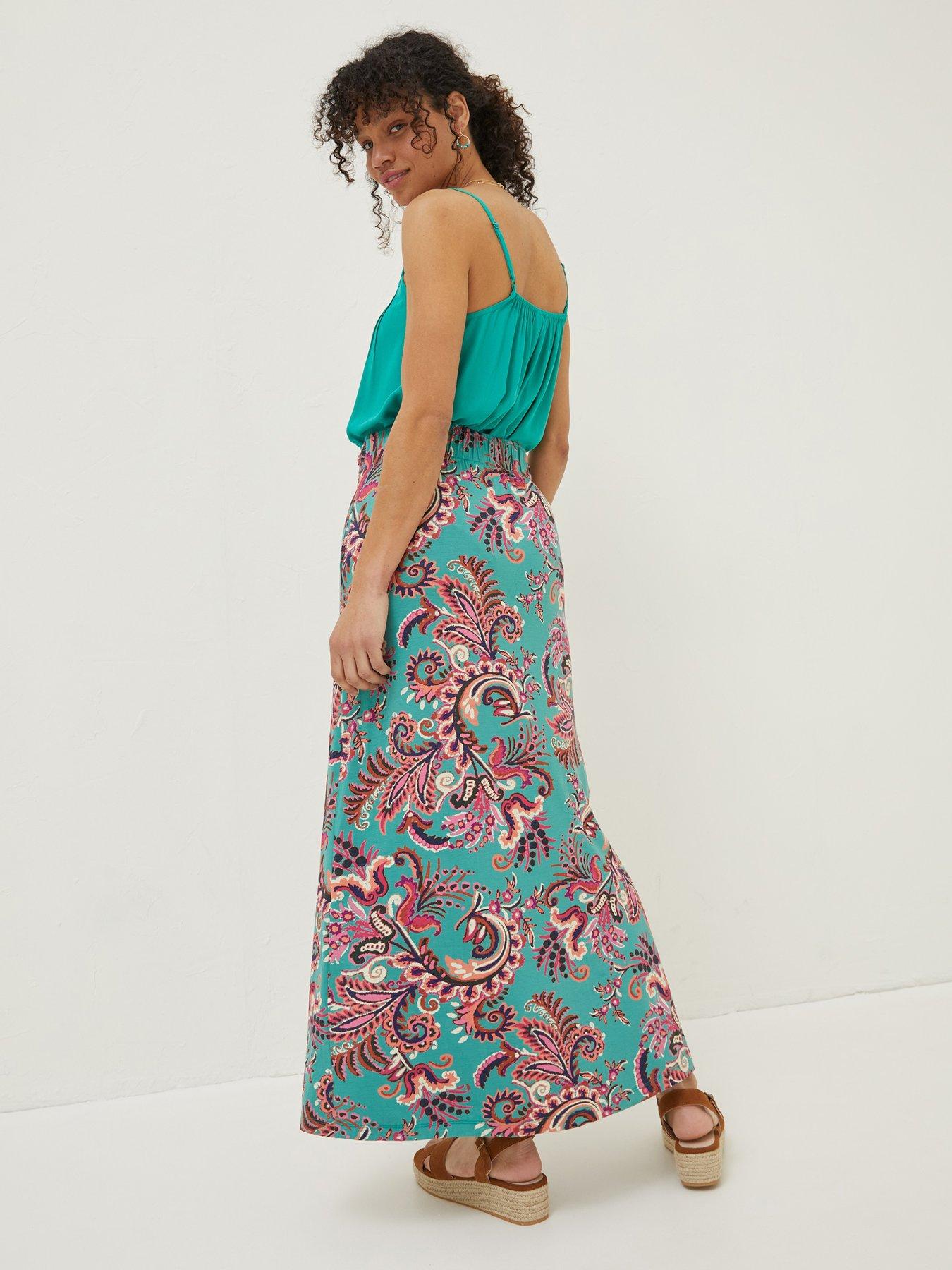 Floral maxi festival skirt best sale