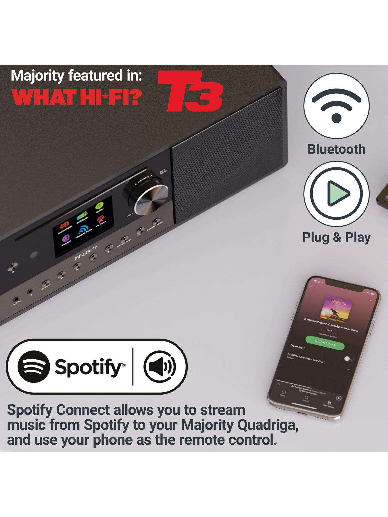 Image 4 of 8 of Majority Quadriga CD Music System with Internet, DAB and FM Radio Black