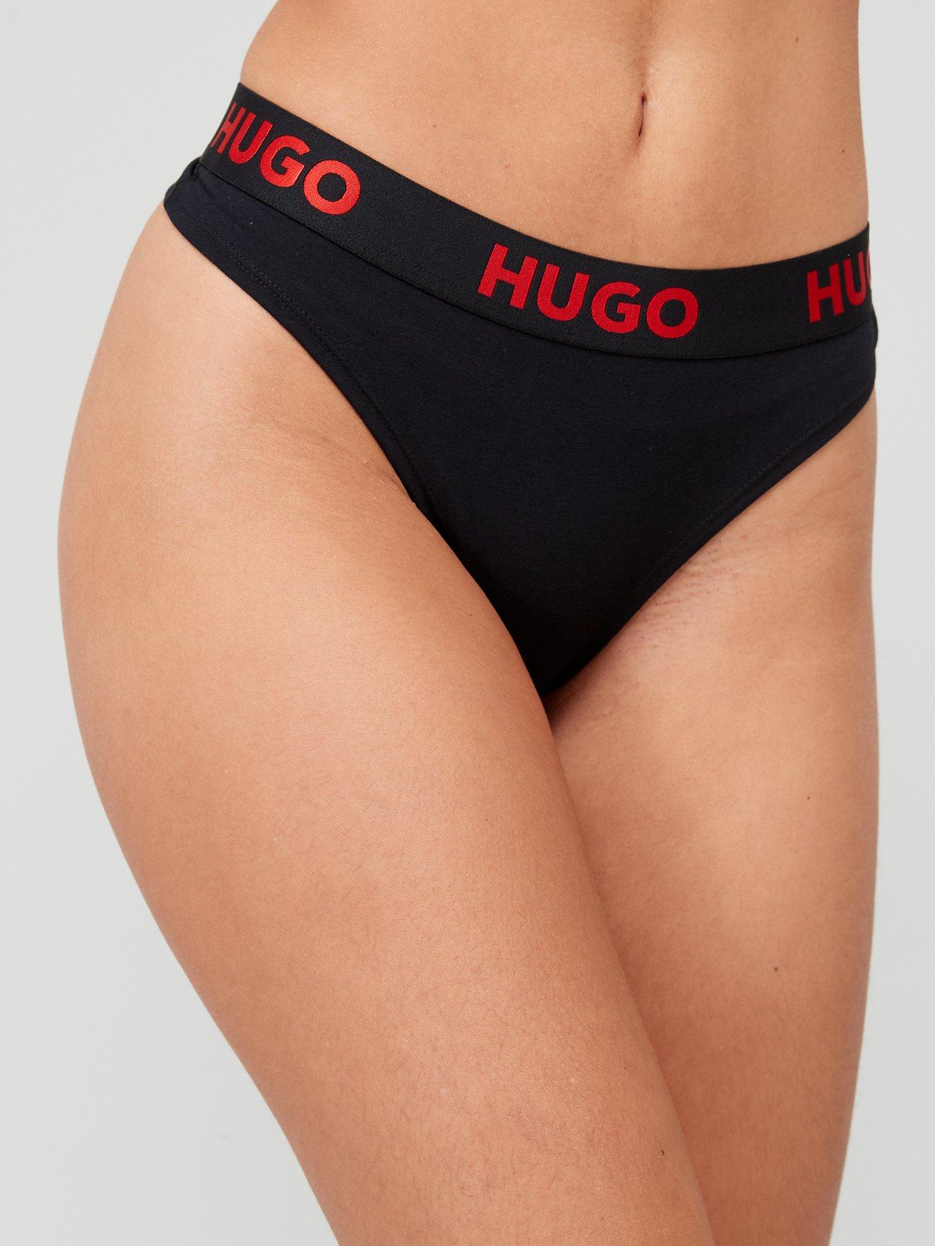 HUGO Sporty Logo Thong - White
