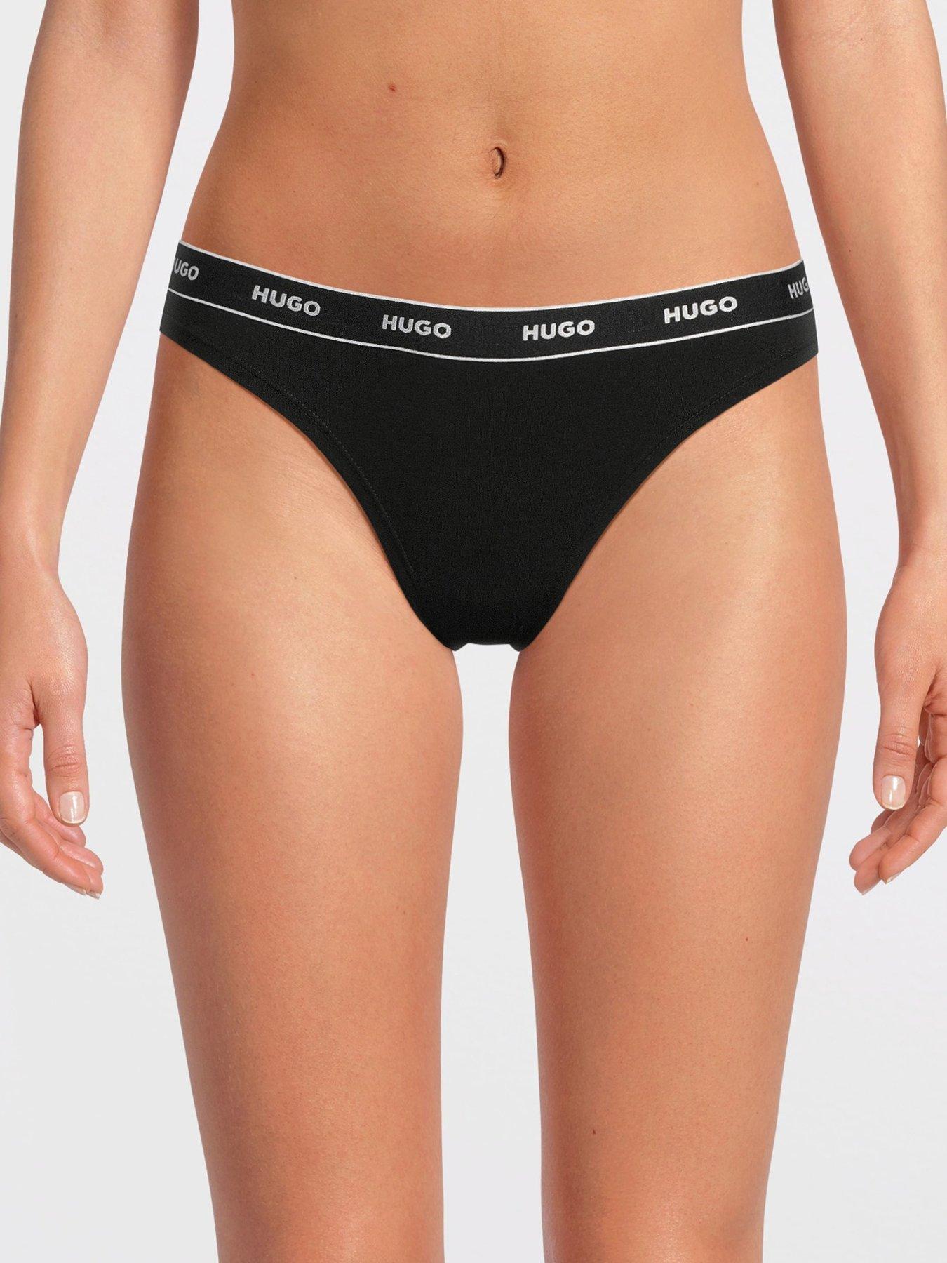 hugo-cotton-logo-thong-black