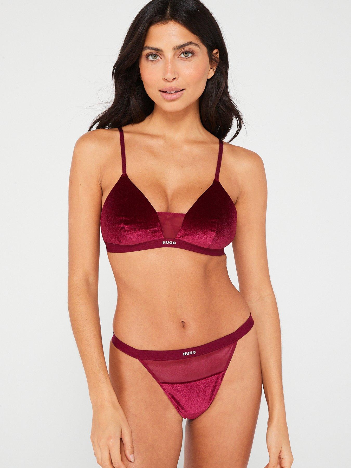 Red Velvet Bra Sets Sets for Women for sale