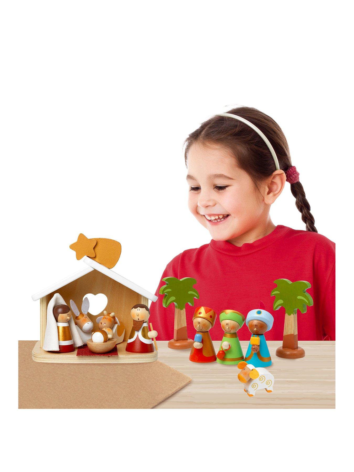 Image 2 of 7 of John Adams Sevi Wooden Nativity Set Big