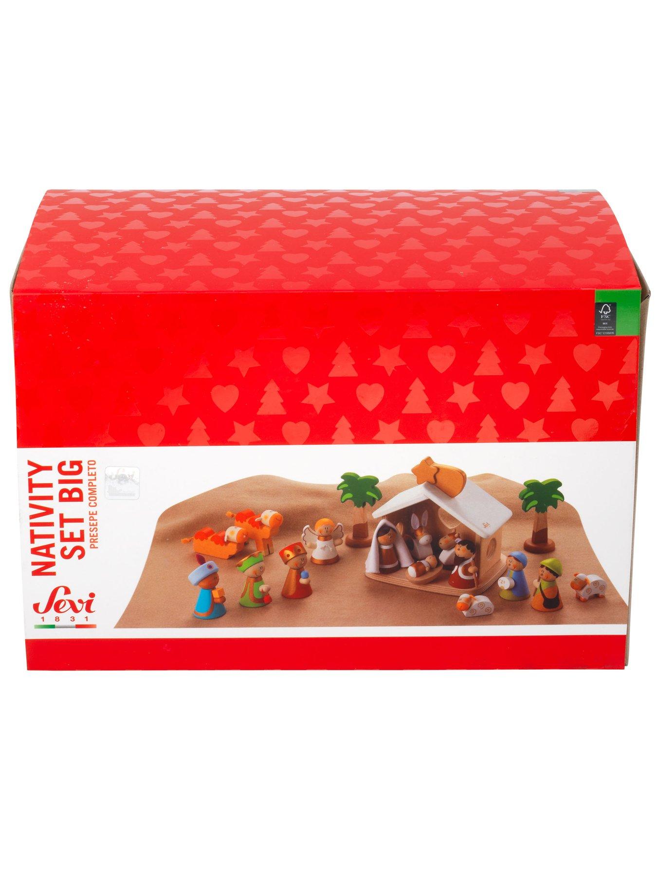 Image 7 of 7 of John Adams Sevi Wooden Nativity Set Big