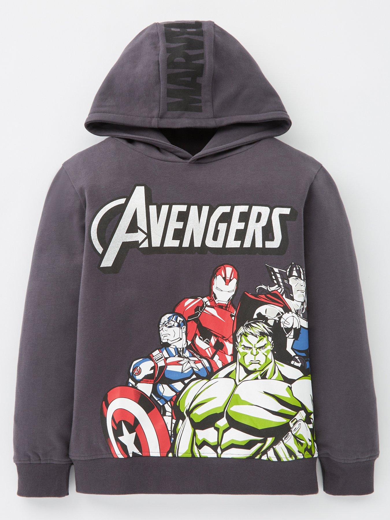 Marvel Boys Avengers Foil Print Hoodie Grey Very Ireland