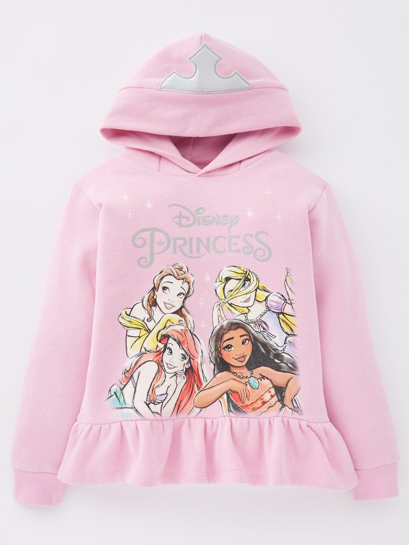 Toddler Girls' Disney Princess Fleece Pullover Sweatshirt - Pink 2T