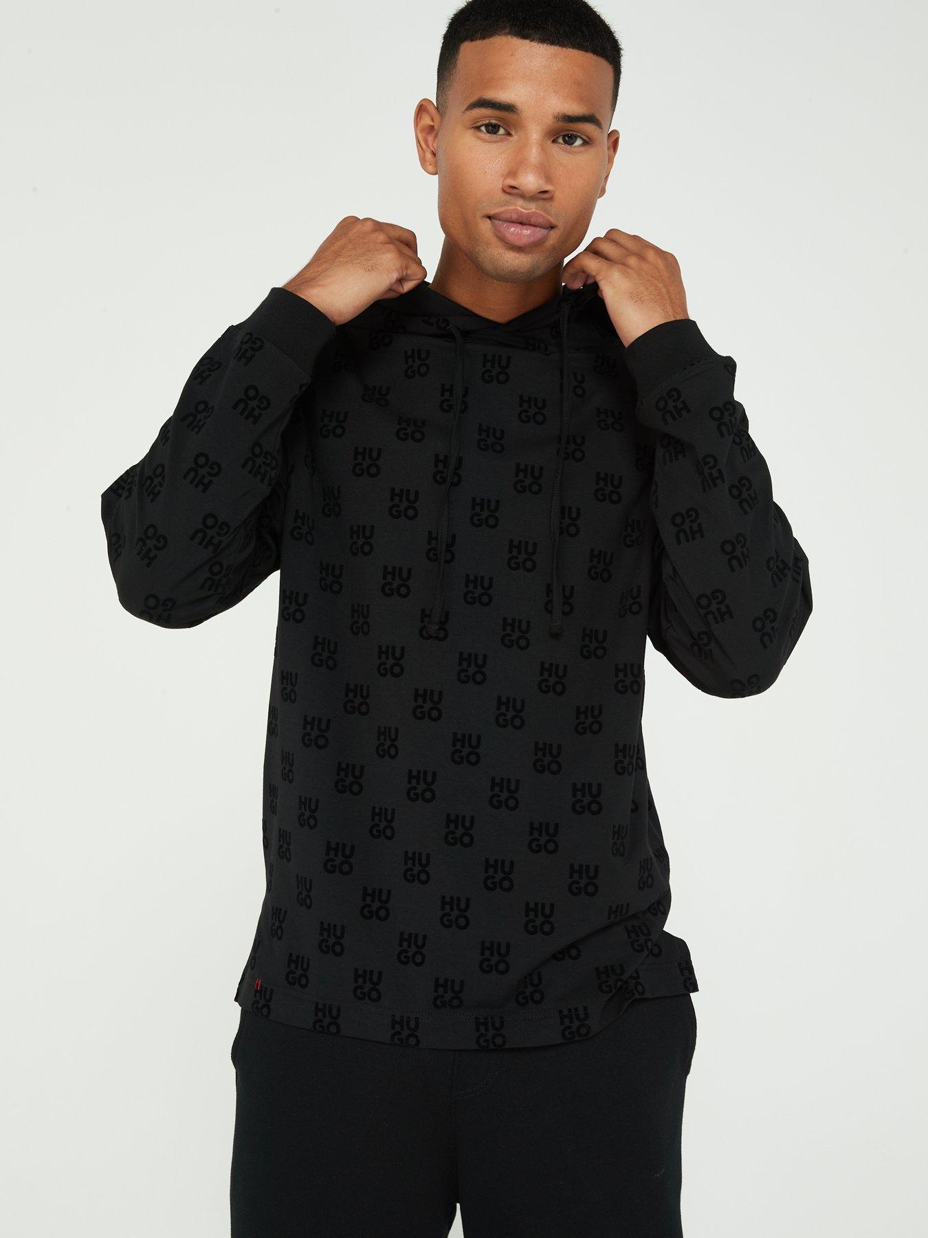 HUGO Men's Flock AOP Hoodie