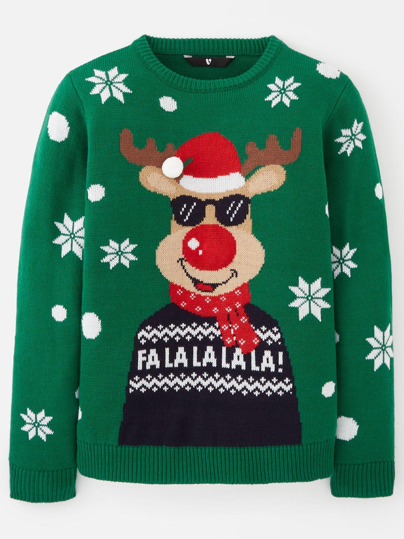V by Very Boys Rudolph Christmas Jumper with Lights and Music
