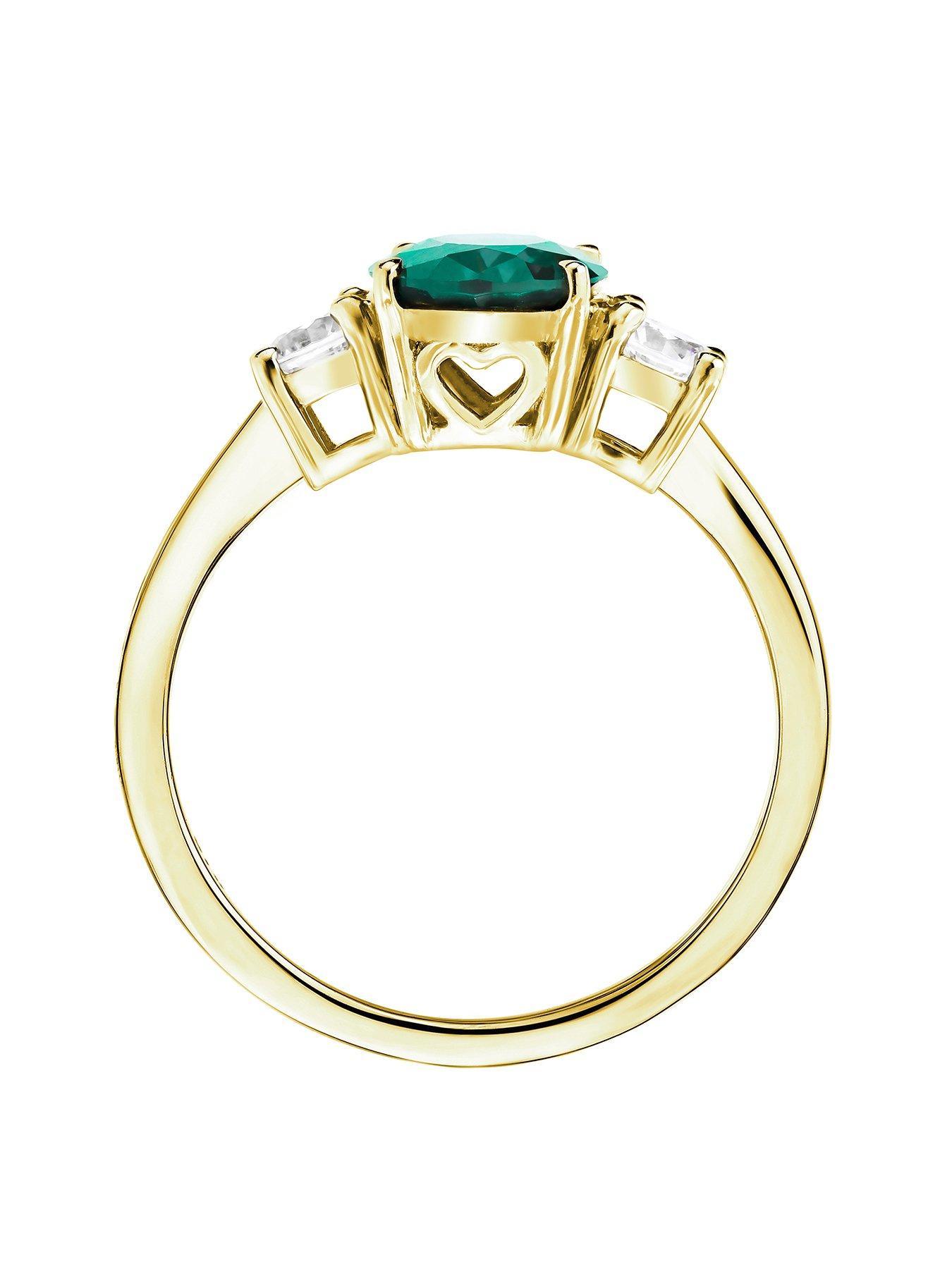 created-brilliance-ellison-9ct-yellow-gold-created-emerald-033ct-lab-grown-diamond-three-stone-ringback