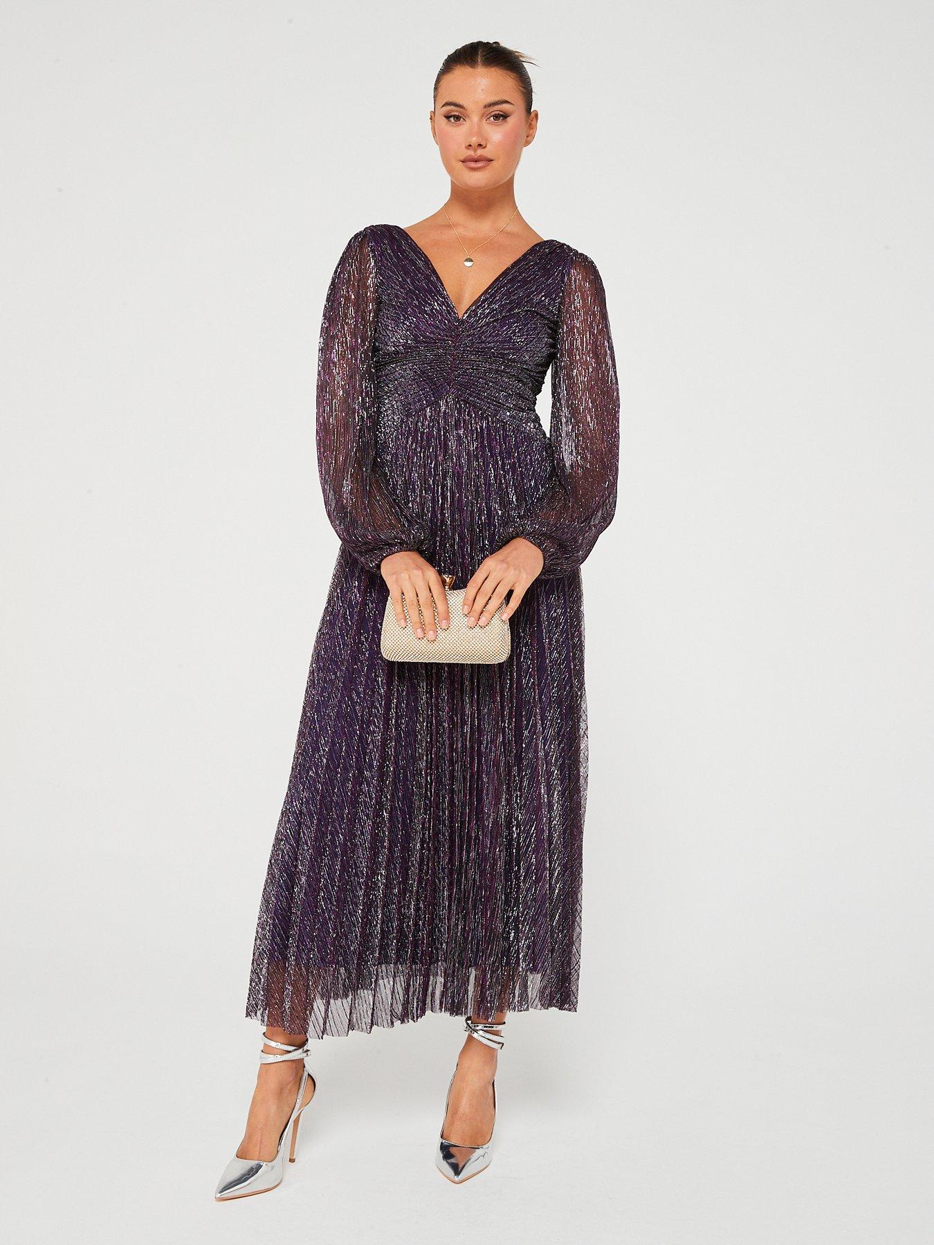 Midi shop dress purple