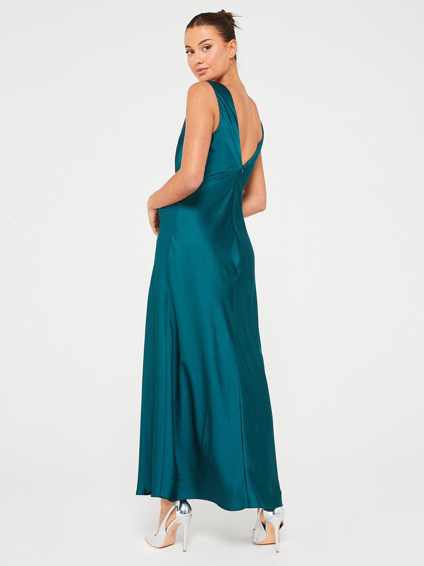 v-by-very-knot-detail-satin-cami-dress-tealstillFront