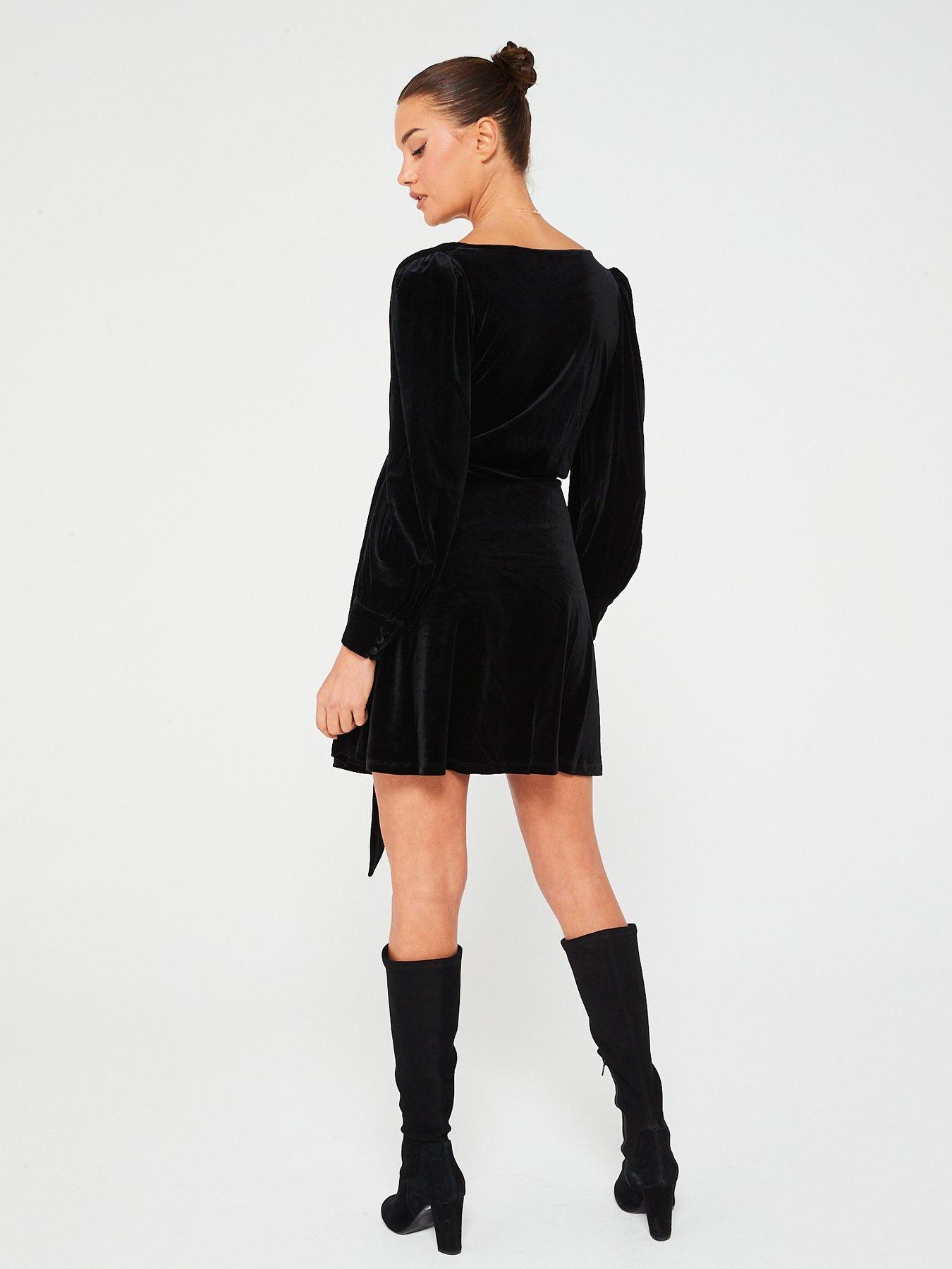 Mini skater dress with sleeves store
