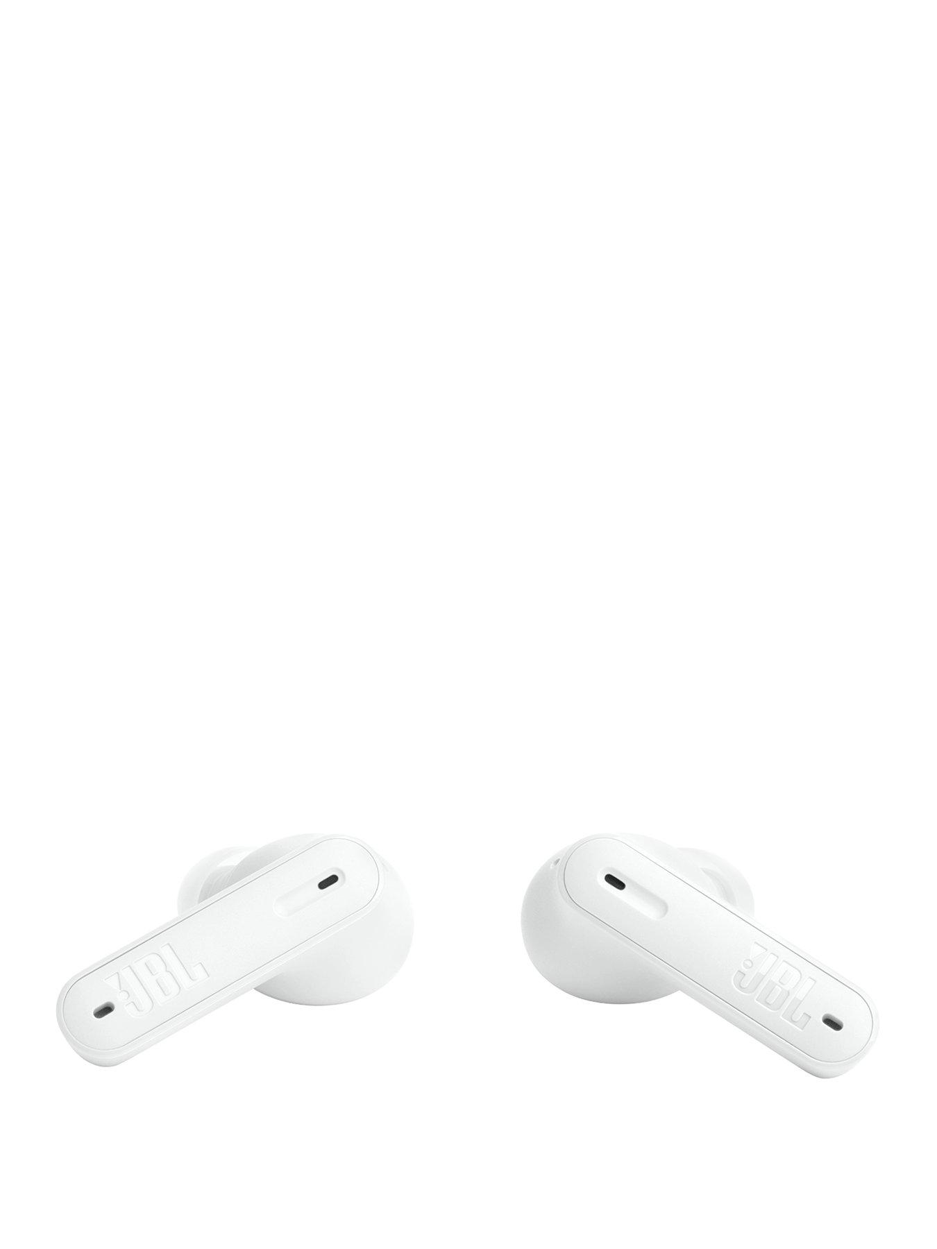 Image 2 of 7 of JBL Tune Beam&nbsp;True Wireless&nbsp;Active&nbsp;Noise&nbsp;Cancelling&nbsp;Earbuds -&nbsp;Dual Microphones/IP54 - White