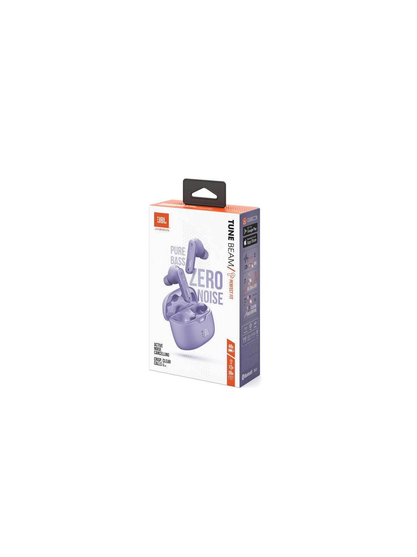 Image 6 of 6 of JBL Tune Beam True Wireless Active Noise Cancelling Earbuds -&nbsp;Dual Microphones,&nbsp;IP54 - Purple