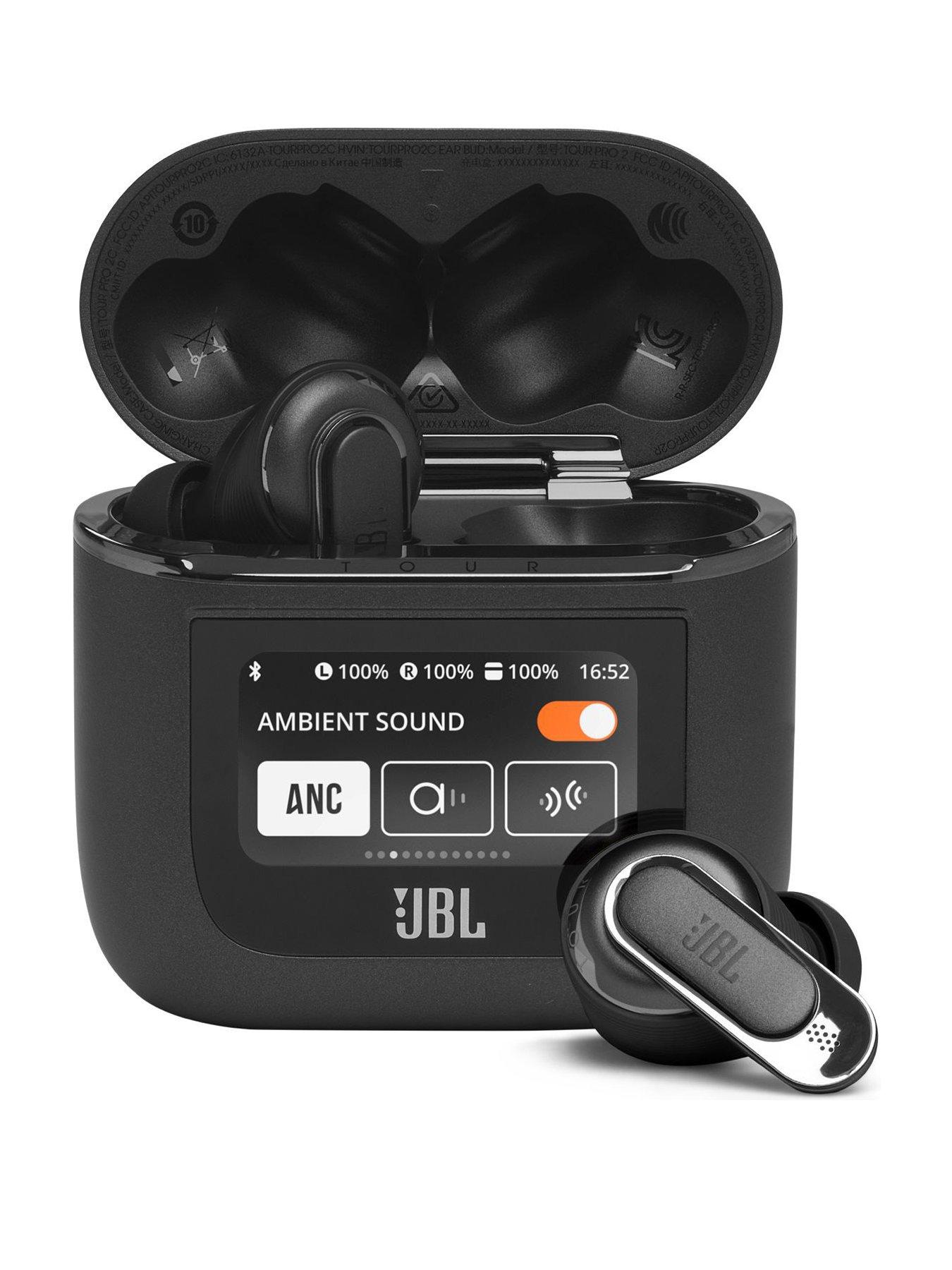 JBL TOUR PRO 2 TWS True Adaptive Noise Canceling Earbuds with Wireless Charging Black