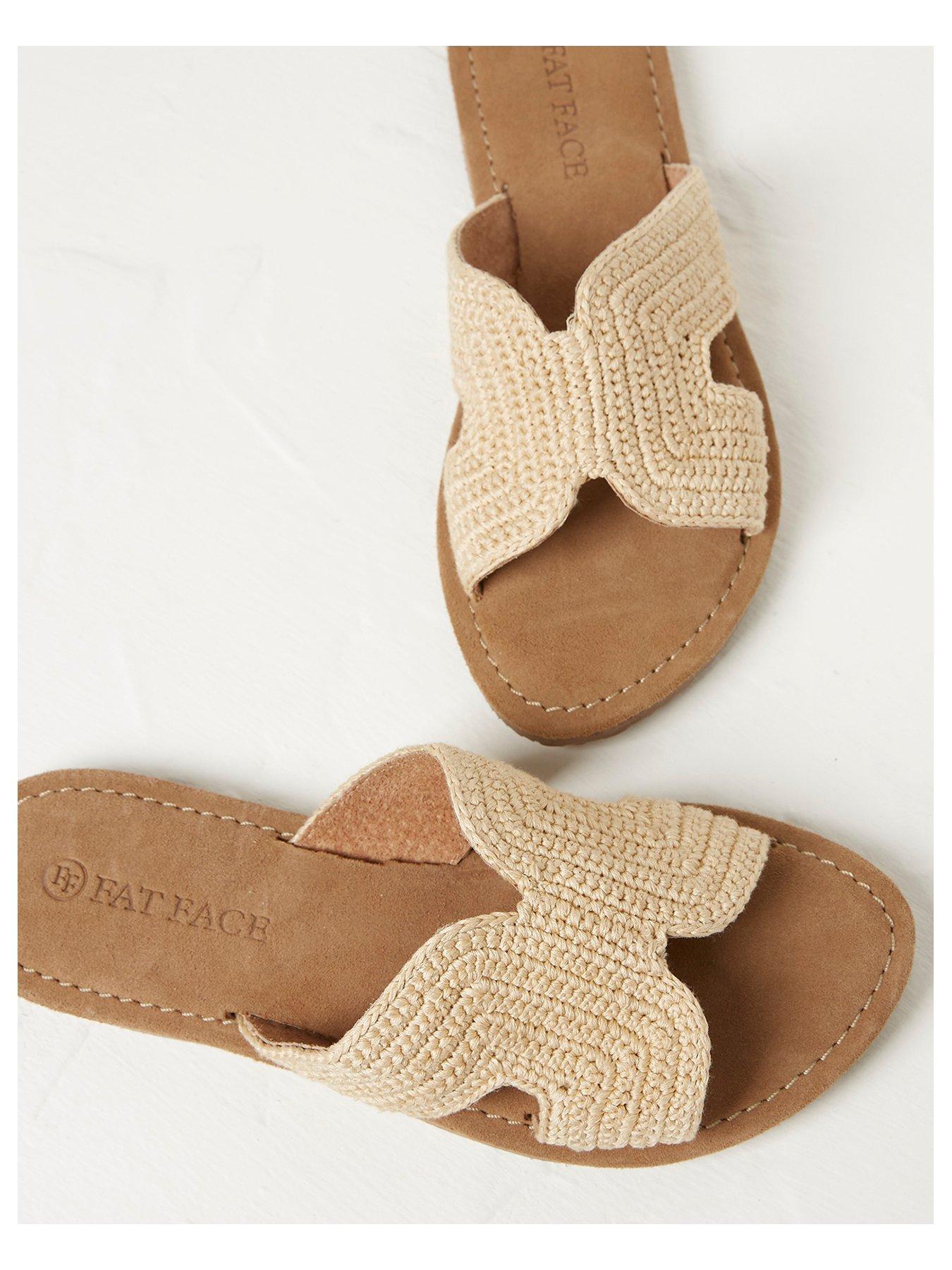 FatFace Crochet Sandal Beige Very Ireland