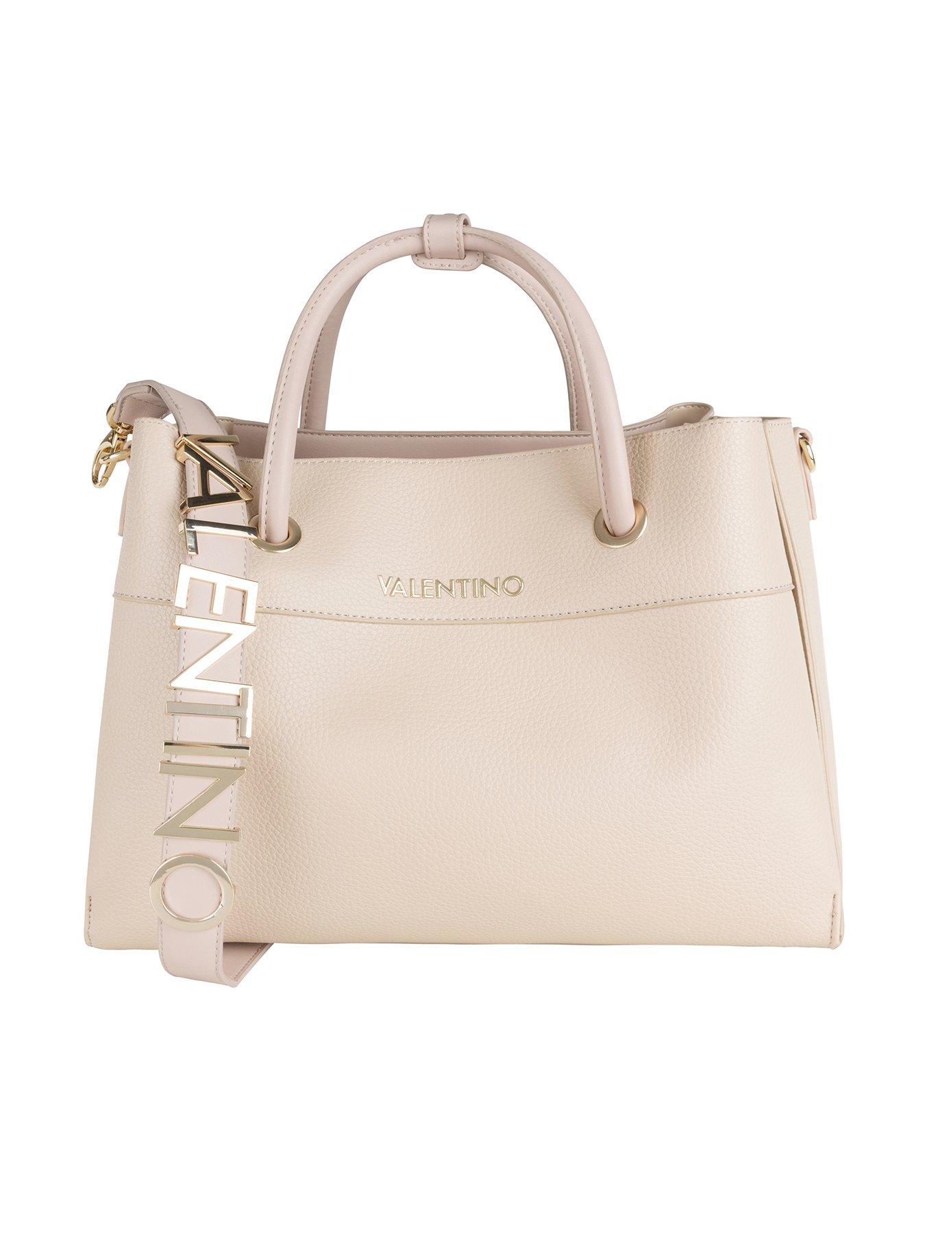 valentino-alexia-metal-logo-strap-tote--blackfront