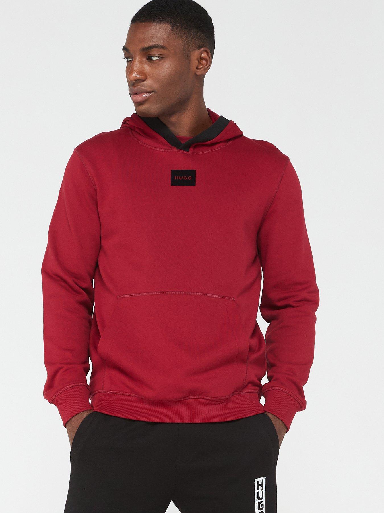 Dark red hoodie shop men