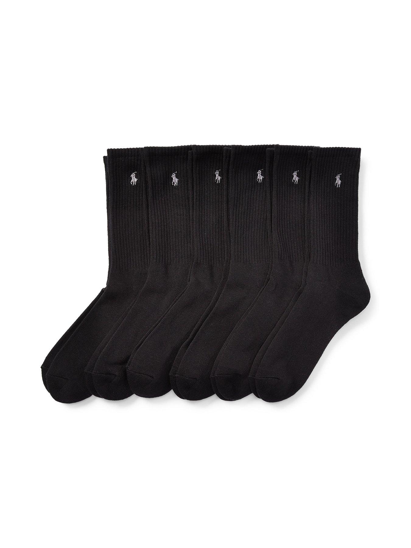 Polo Ralph Lauren Polo Ralph Lauren 6 Pack Crew Sports Socks - Black