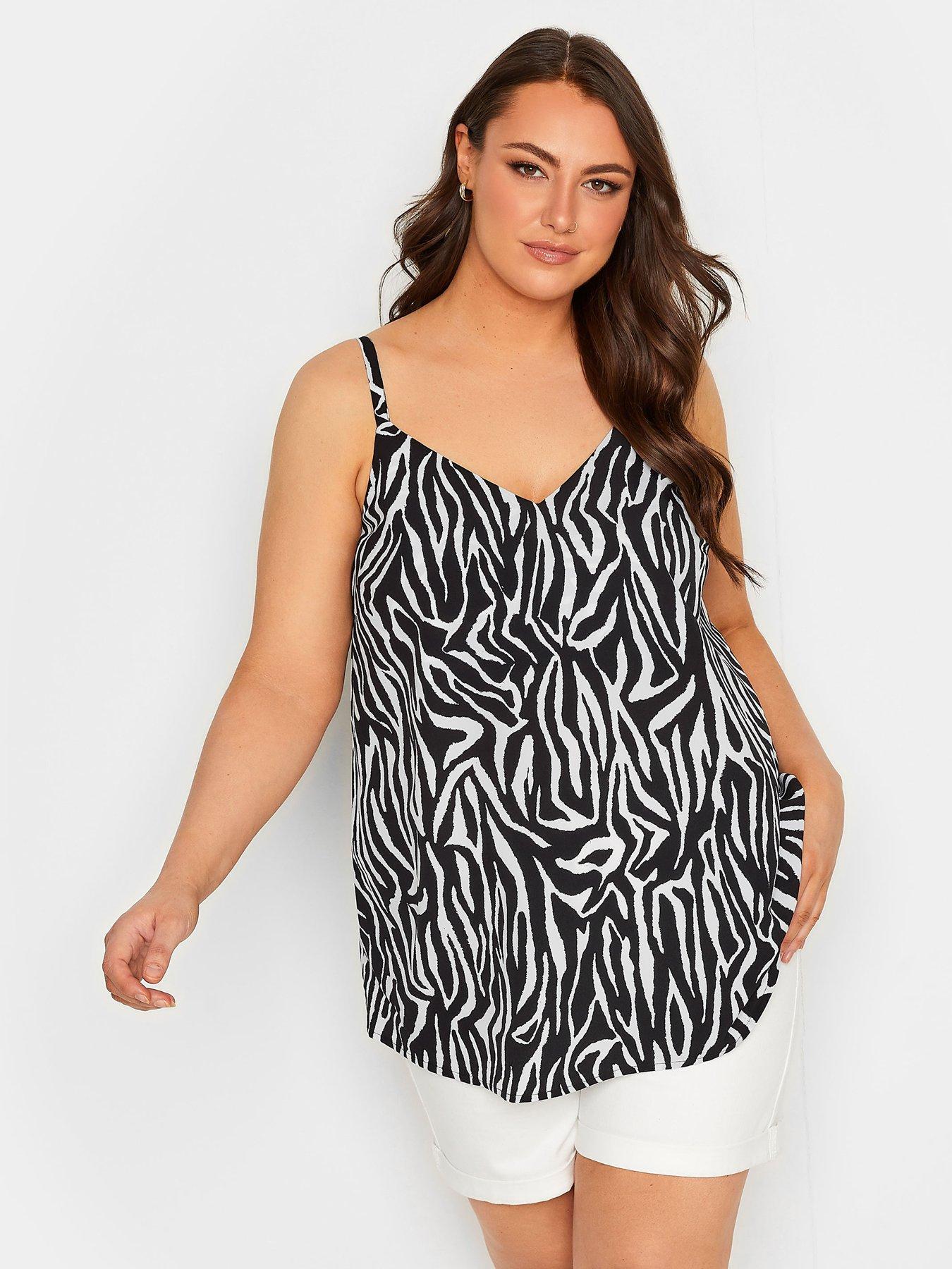 yours-zebra-print-cami-vest-top-blackwhite