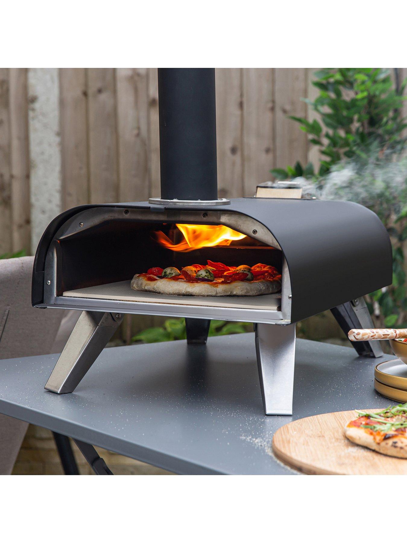 Zanussi Black Painted Wood Pellet Black Pizza Oven With Paddle u0026 Cover |  Very Ireland