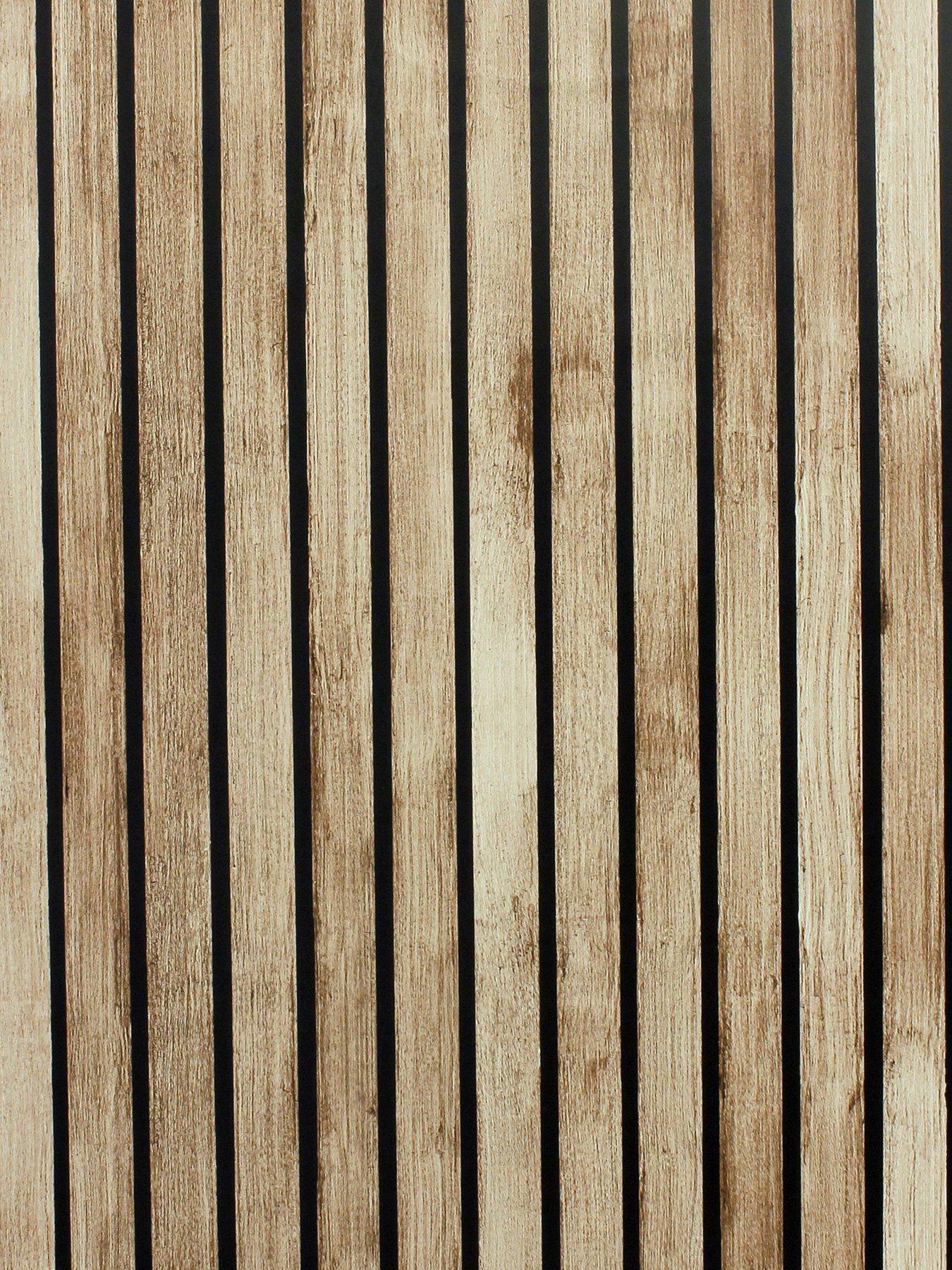 Image 2 of 7 of ARTHOUSE Wood Slats Wallpaper &ndash; Natural