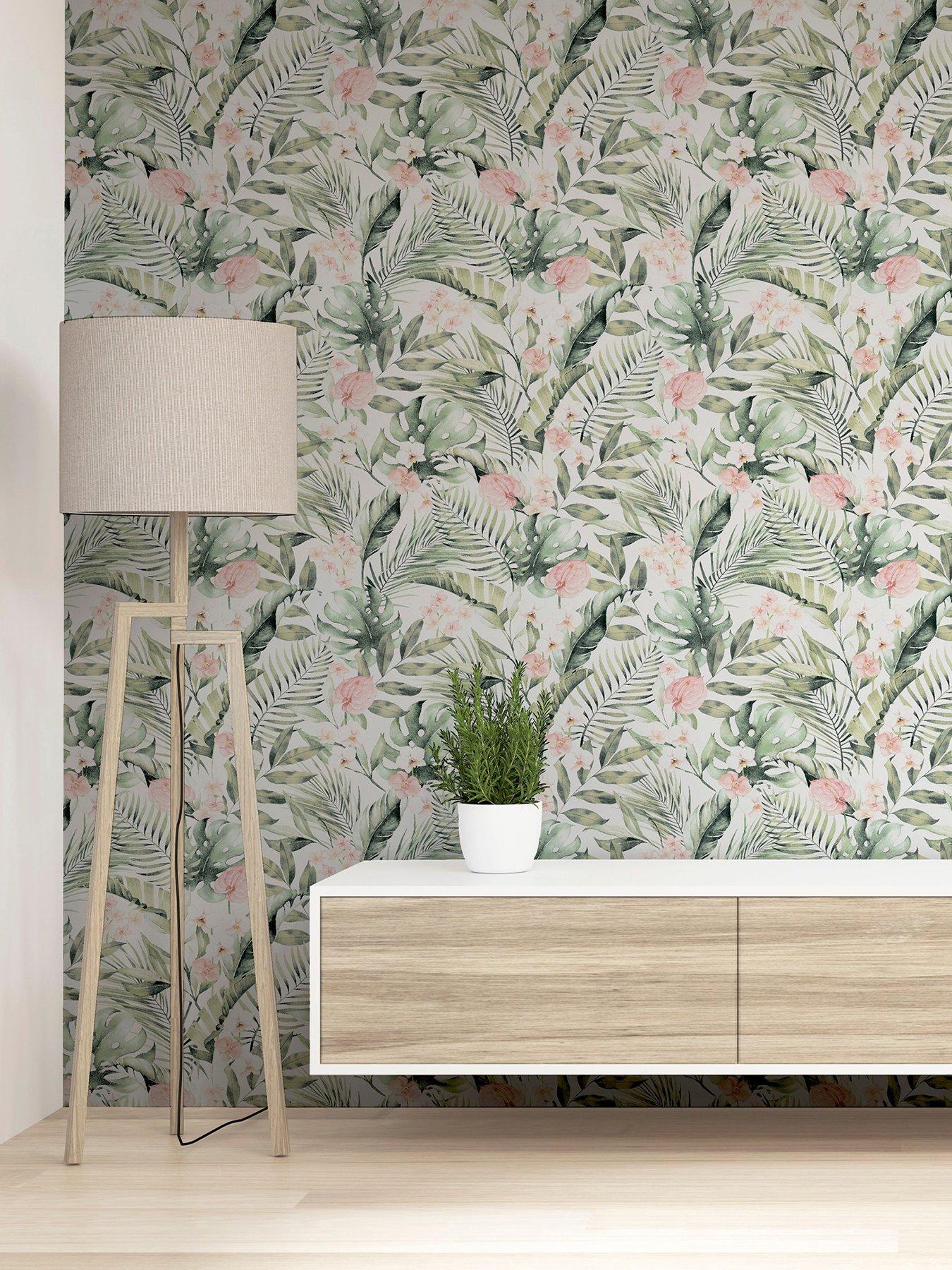 arthouse-arthouse-tropical-floral-pink-amp-green-wallpaperoutfit