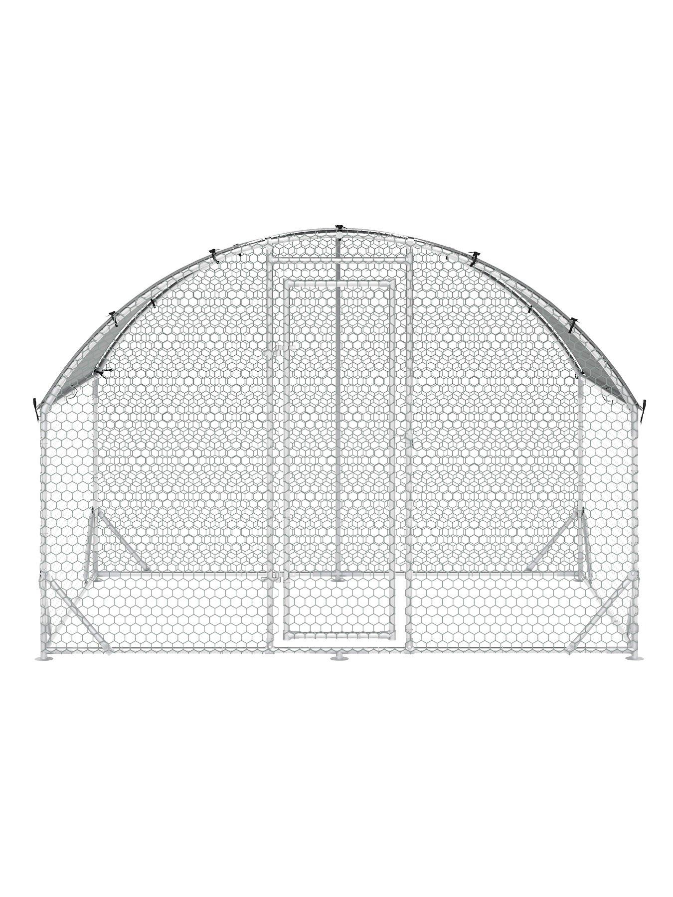 pawhut-pawhut-walk-in-chicken-run-galvanized-chicken-coop-hen-poultry-house-cage-rabbit-hutch-pet-playpen-backyard-with-water-resist-cover-28-x-19-x-2mdetail