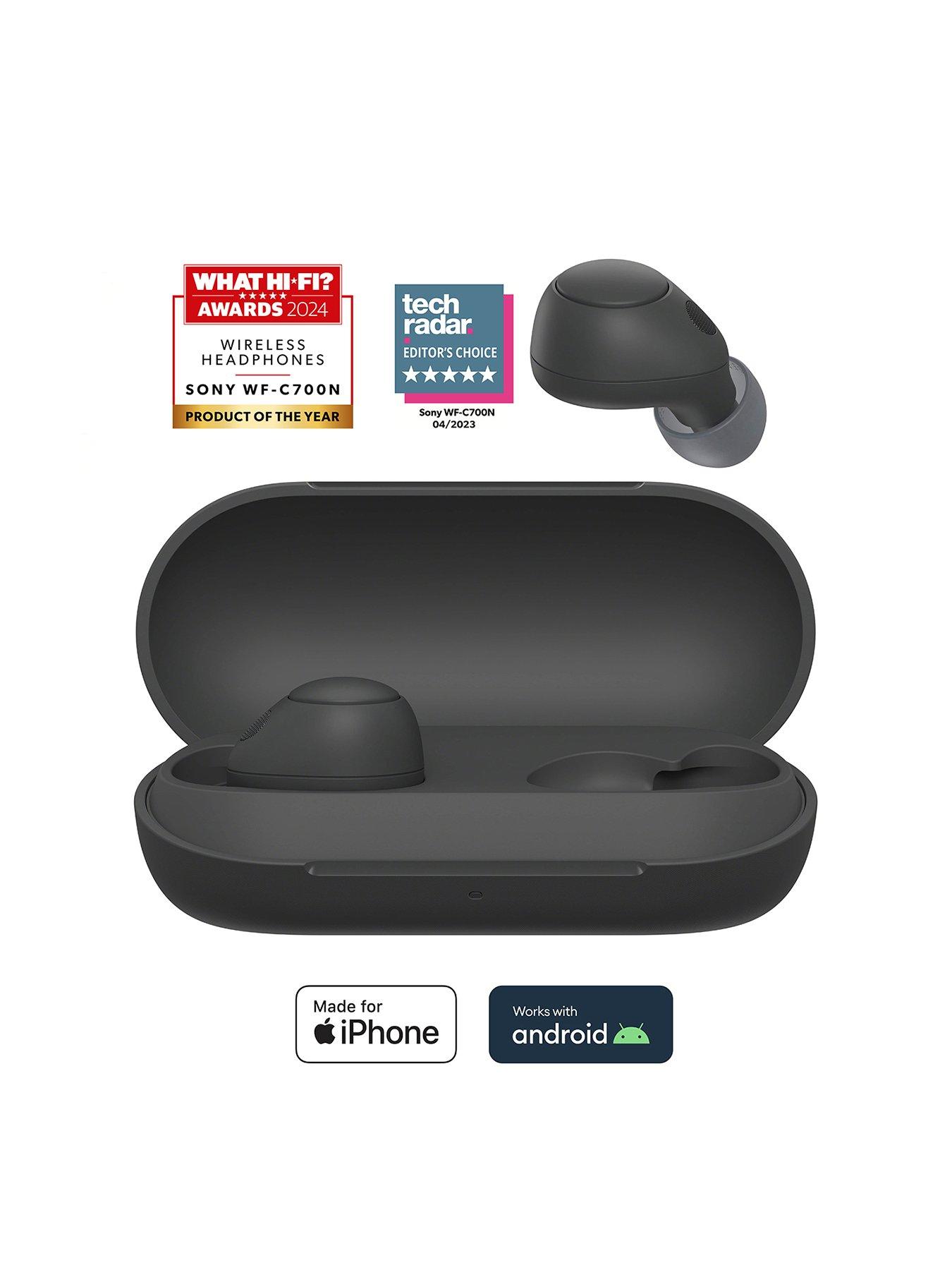 WF C700N True Wireless Noise Cancelling Earbuds All day comfort Up to 15H battery life with charging case Black